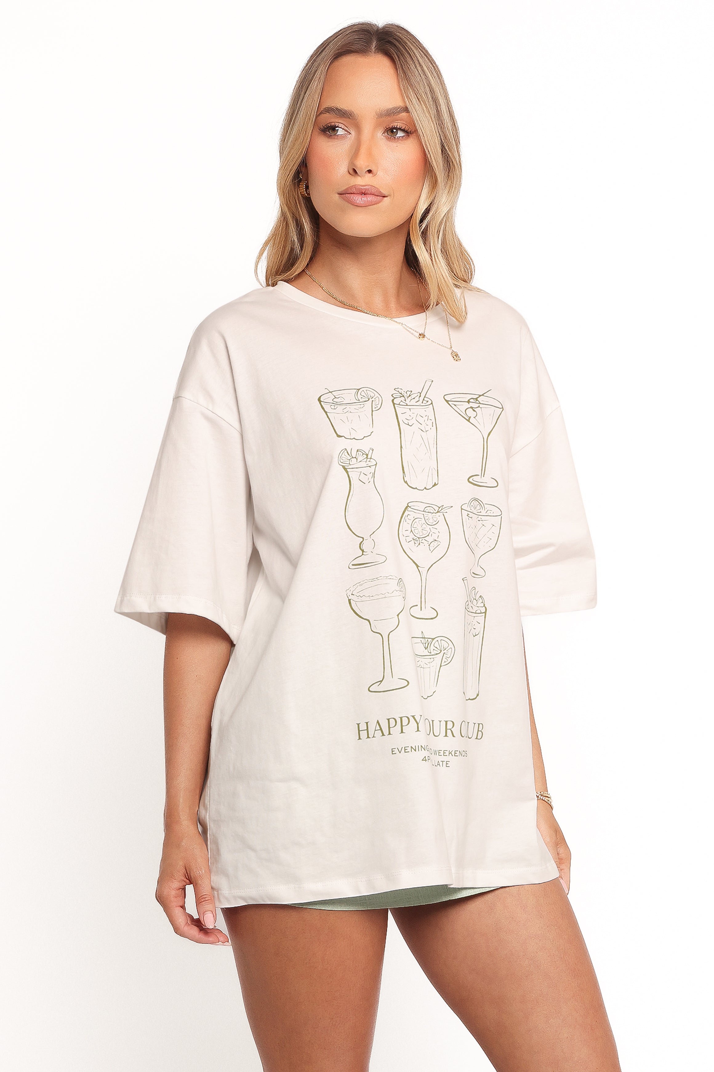 TOPS Happy Hour Tee - White
