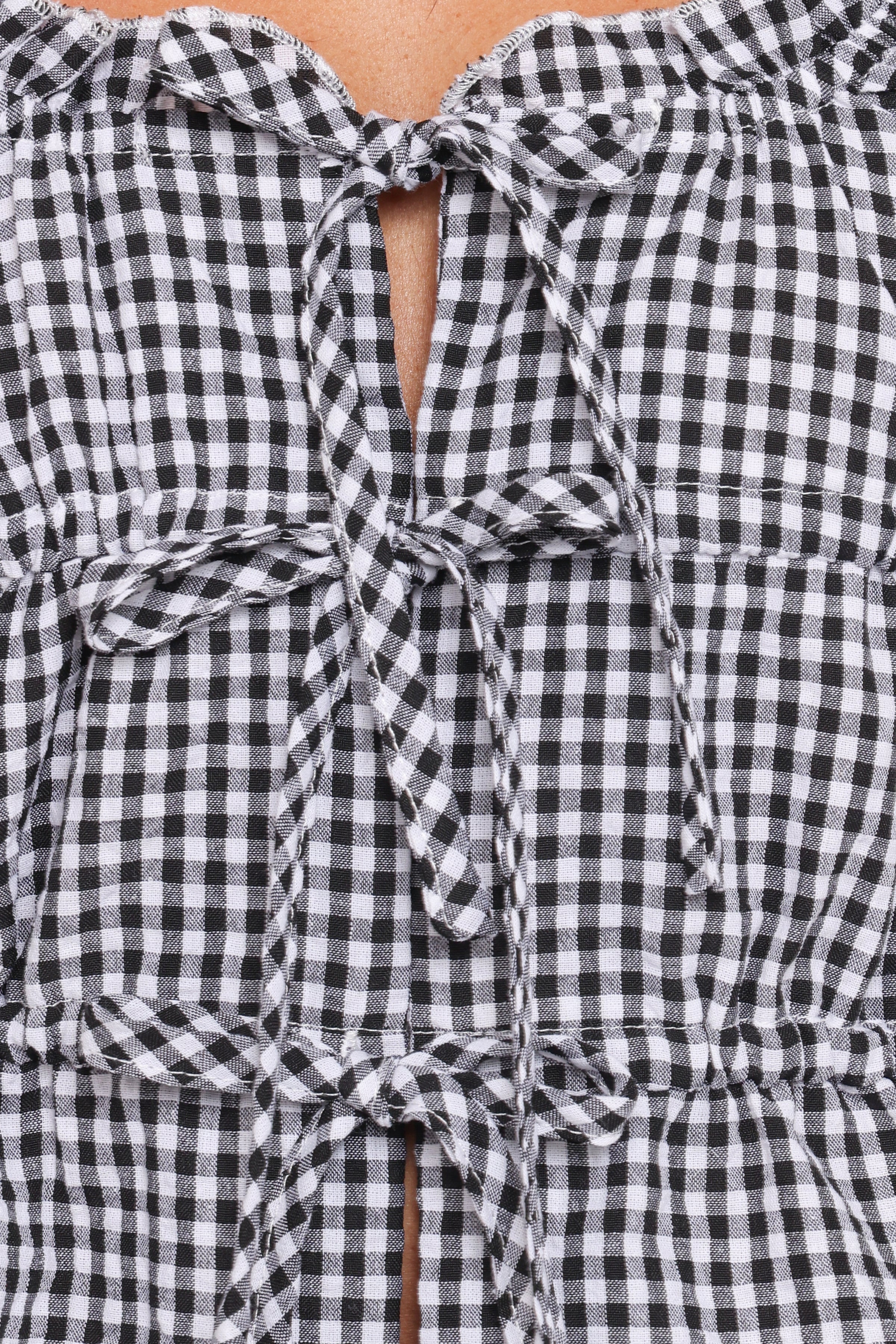 TOPS Harper Top - Black Gingham