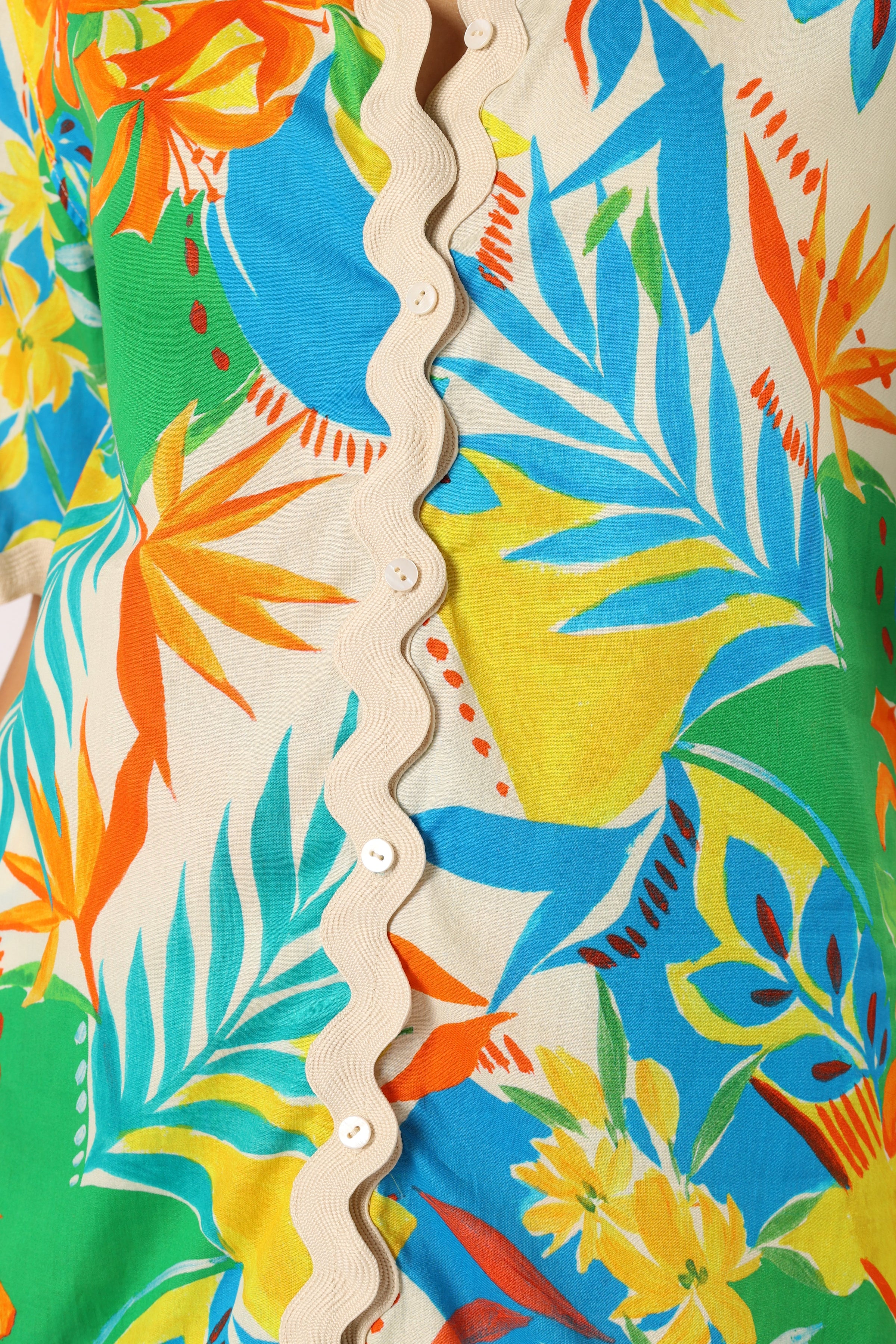 TOPS Harriet Button Down Top - Malta Print