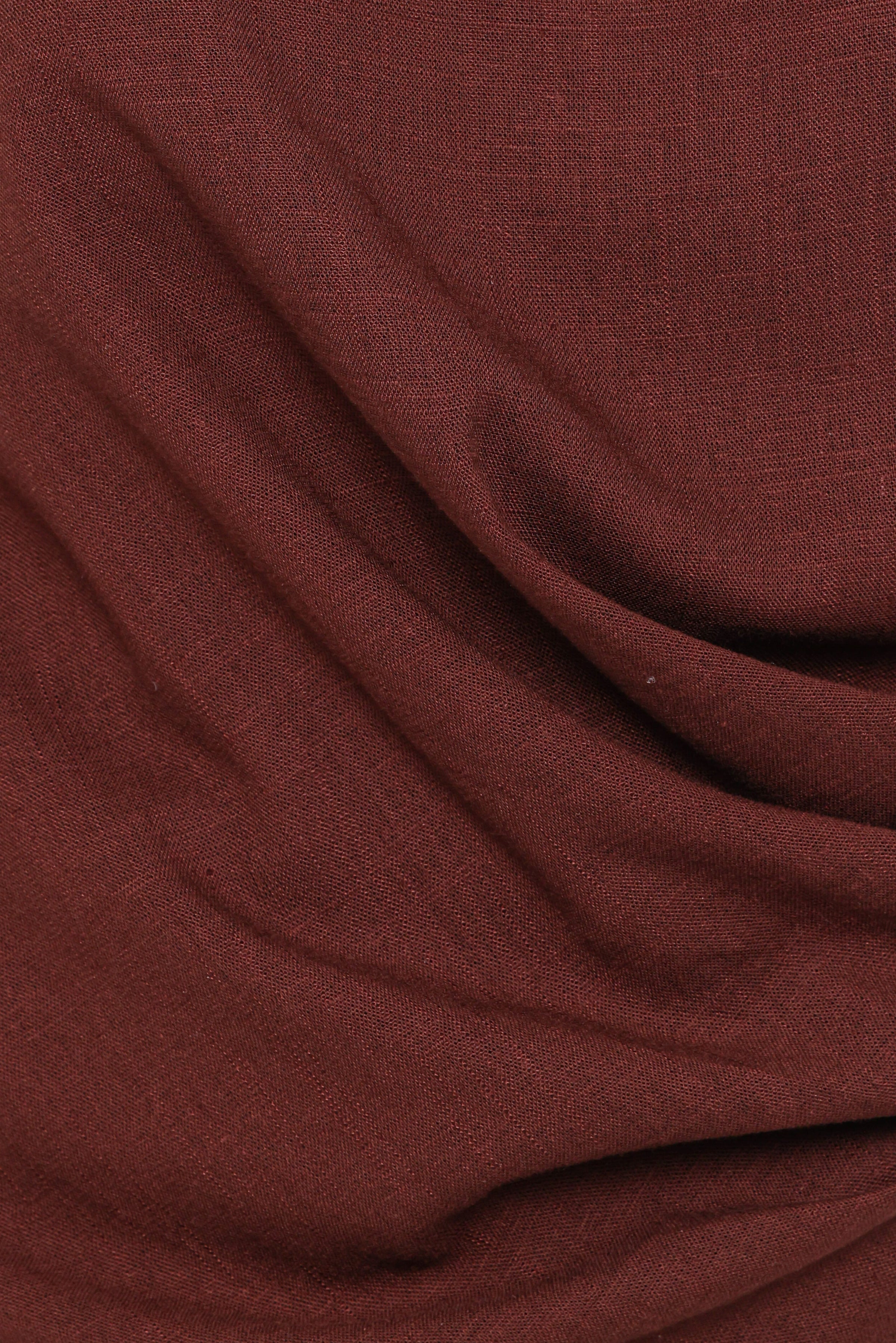TOPS Heloise Side Tie Top - Dark Brown