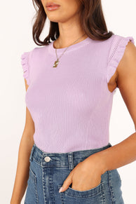 TOPS @Henderson Knit Top - Lilac
