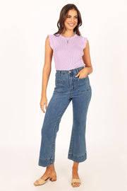TOPS @Henderson Knit Top - Lilac