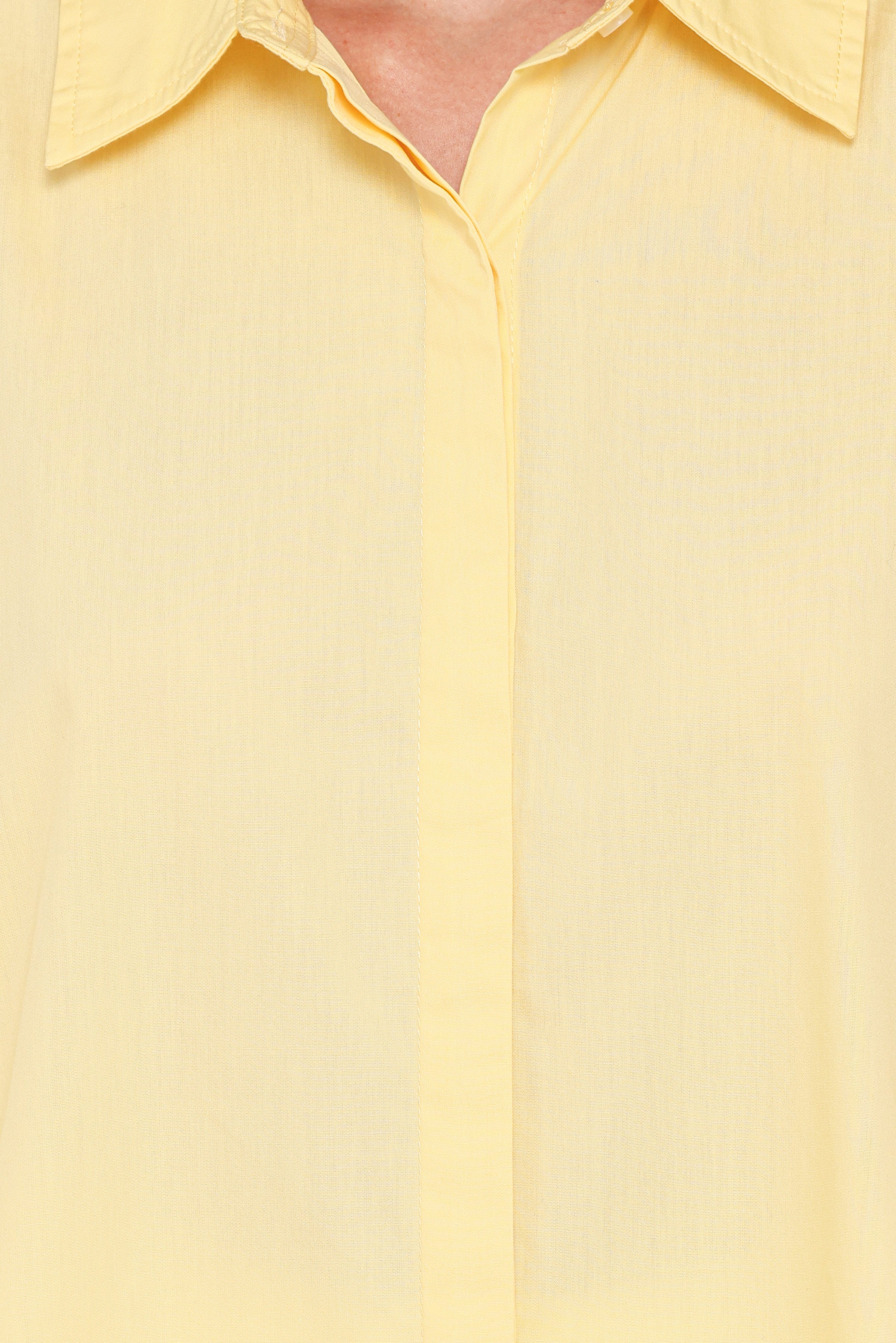 TOPS Inez Scallop Shirt - Yellow