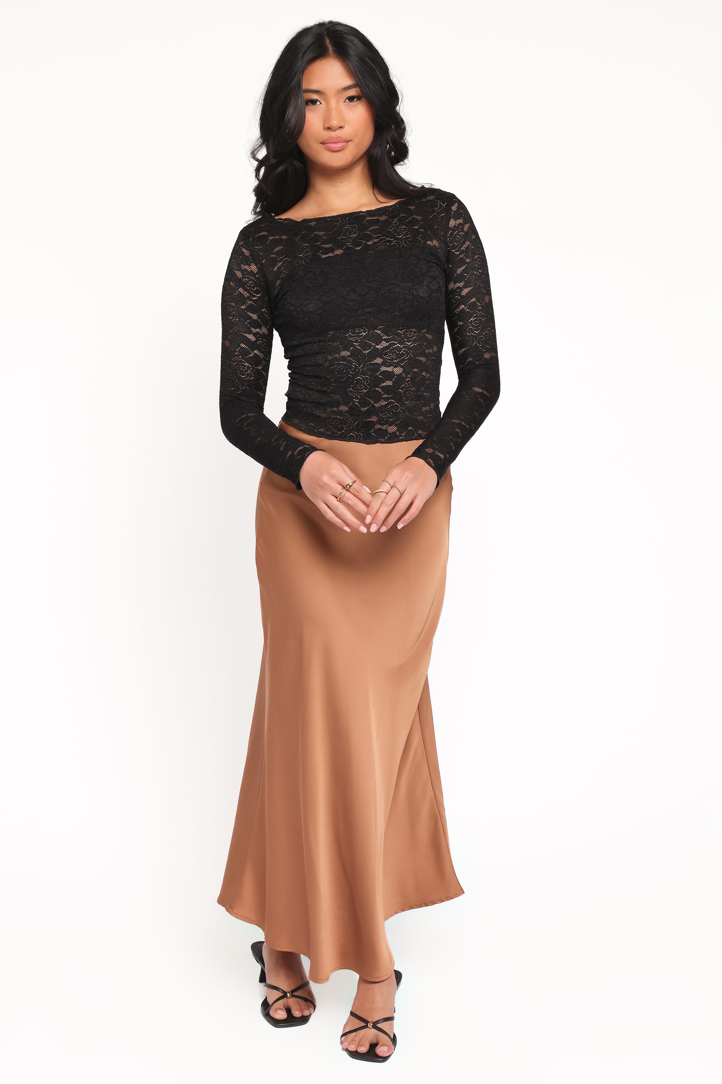 TOPS Iveta Lace Top - Black