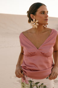 TOPS Ivy Top - Rosewood