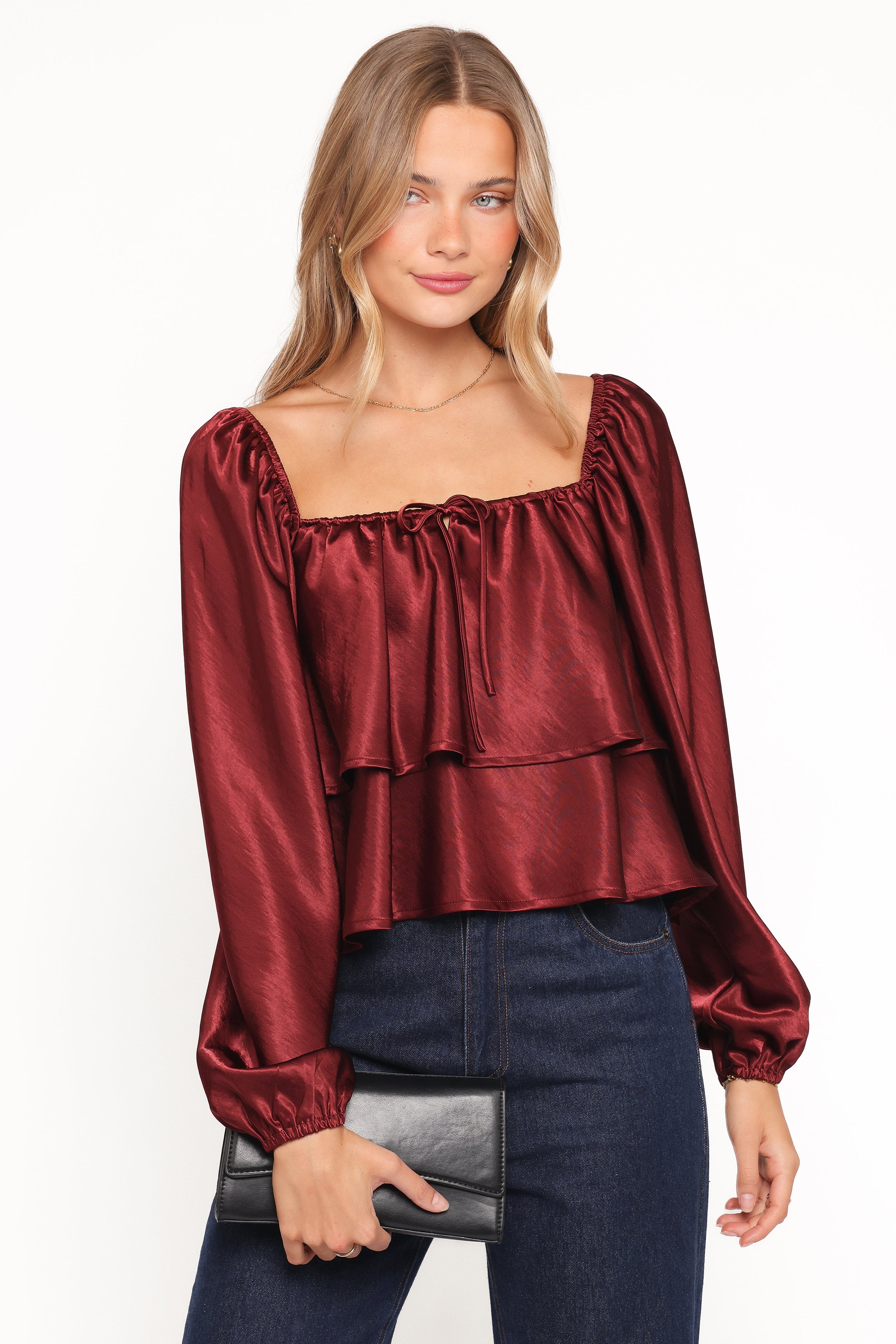 TOPS Janina Blouse - Wine