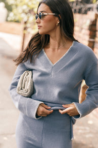 TOPS @Josslyn Sweater - Grey (Hold for Cool Beginnings)