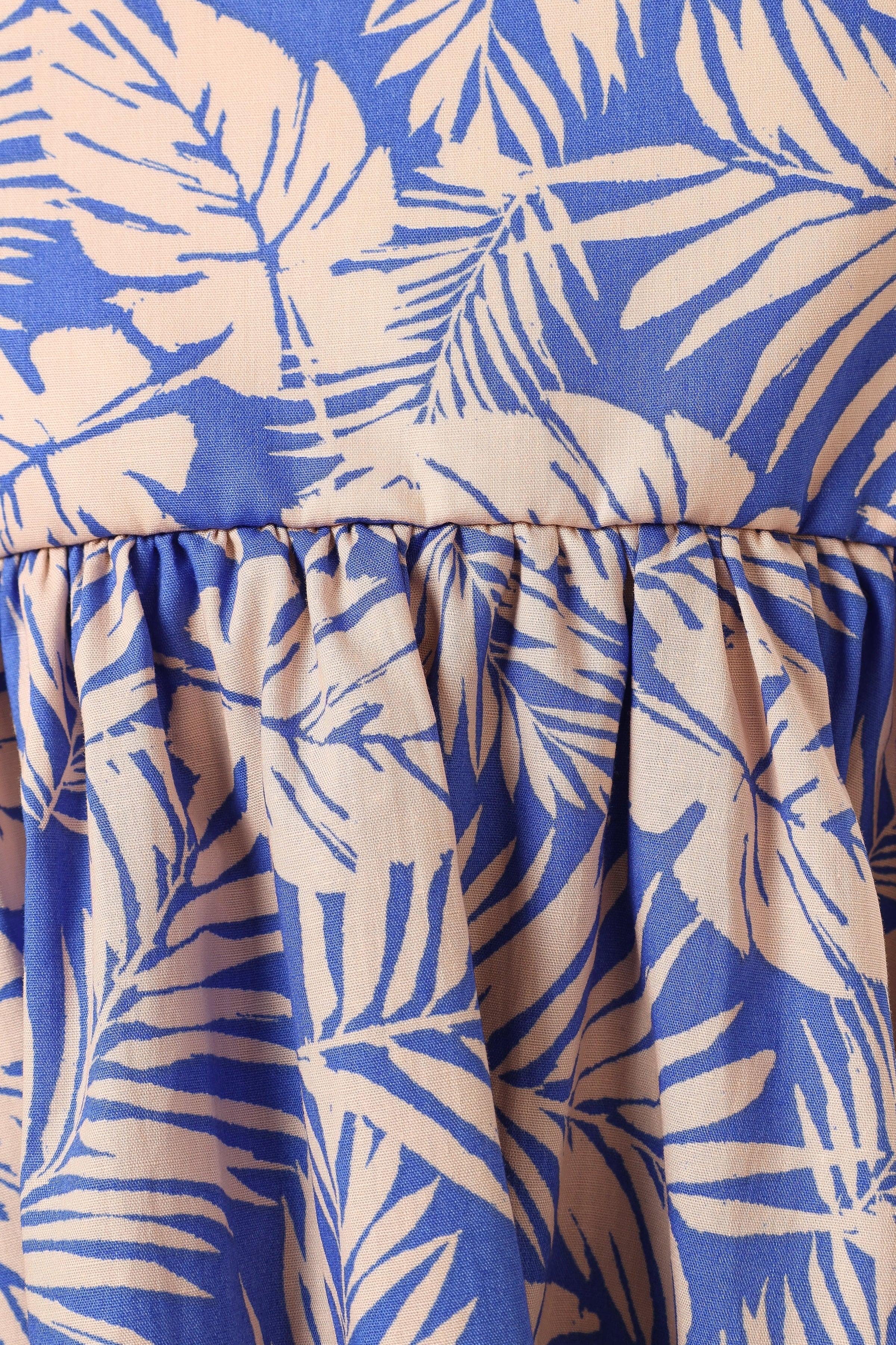 TOPS @Julane Ruffled Top - Blue Multi