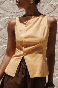 TOPS Kalyssa Asymmetrical Vest - Mango
