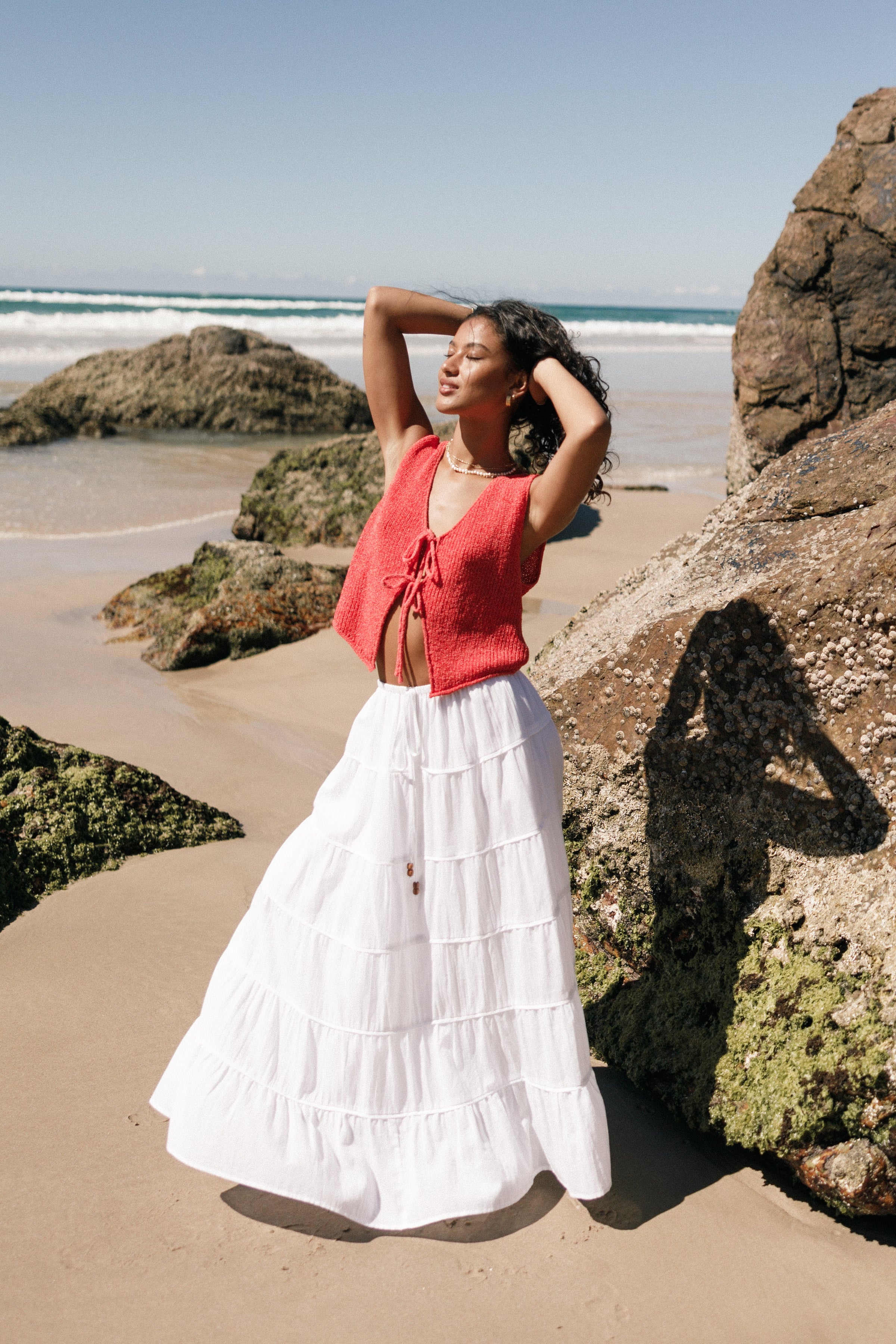 TOPS @Kendall Knit Top - Red