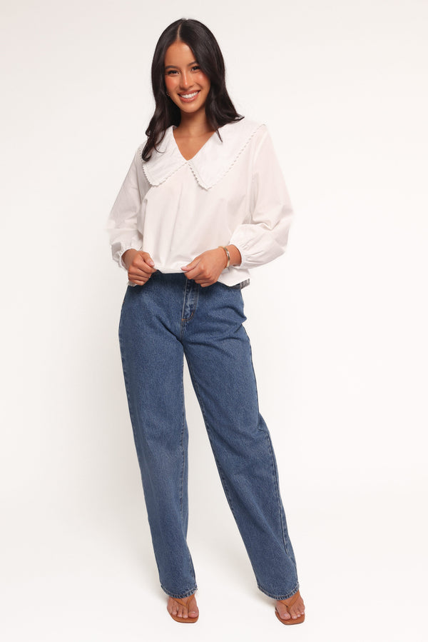 TOPS Kenna Long Sleeve Top - White