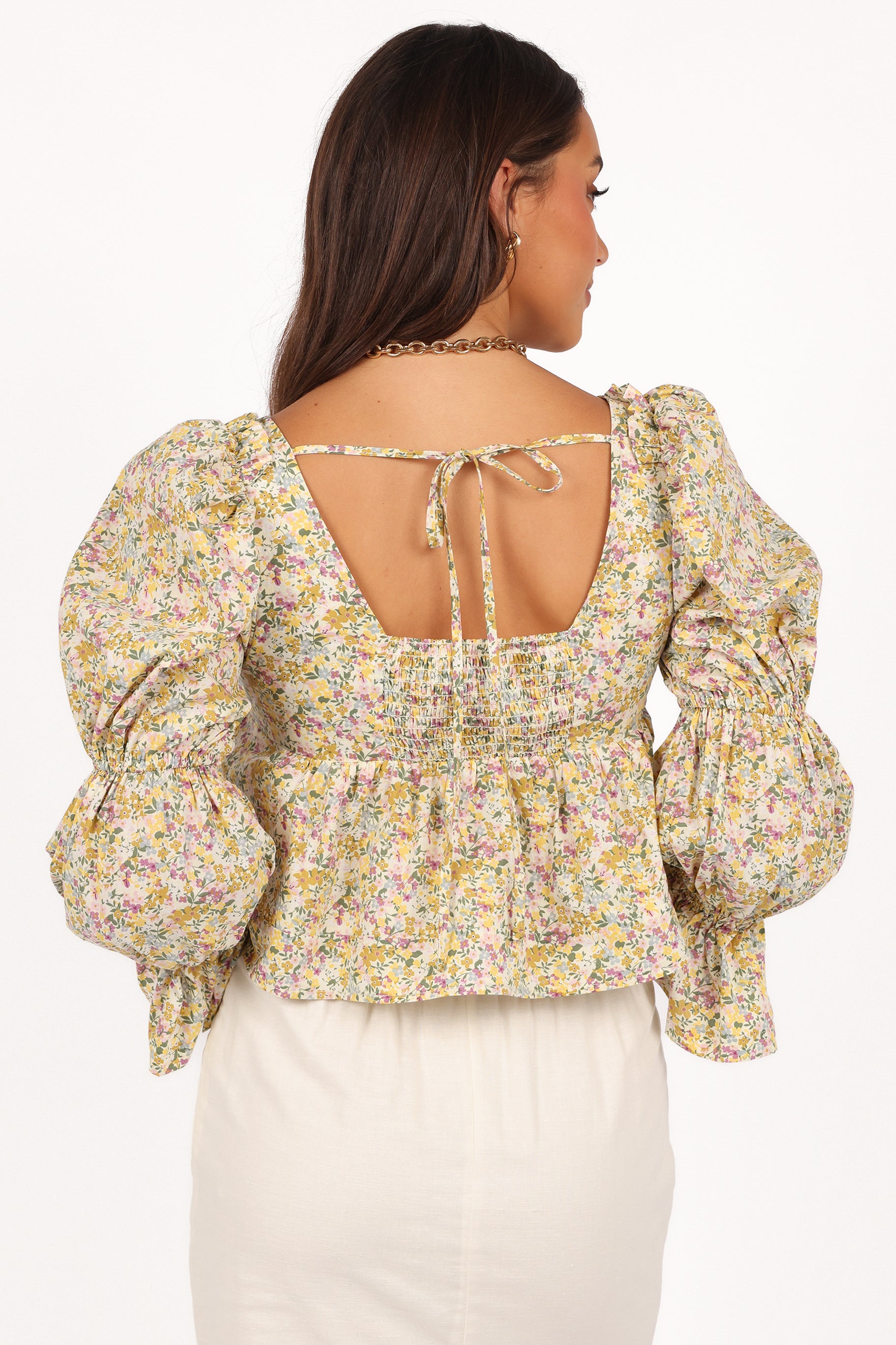 TOPS Kenny Top - Yellow Floral