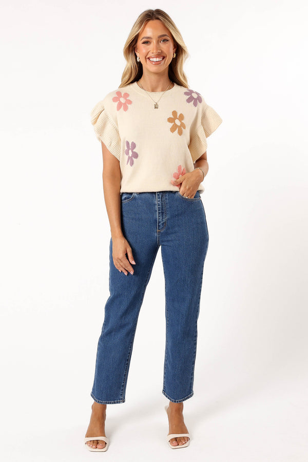 TOPS @Kinsley Floral Top - Cream Multi