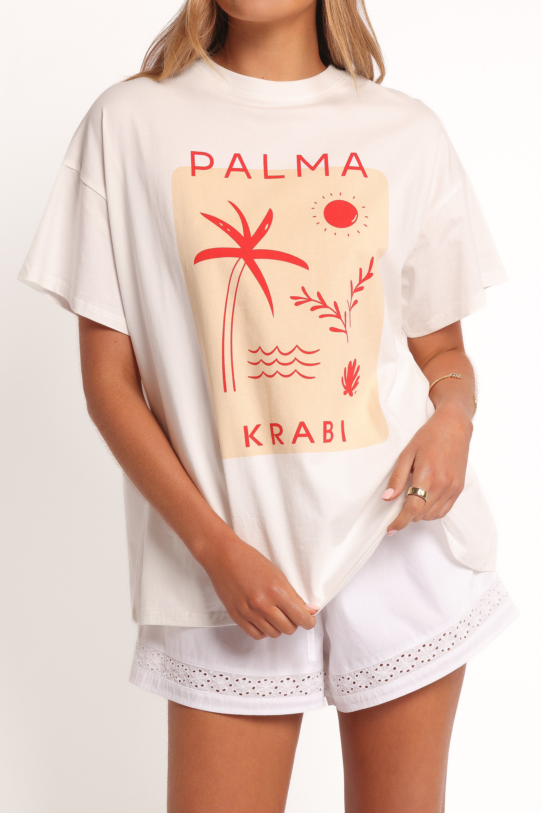 TOPS Krabi Beach Graphic Tee - White