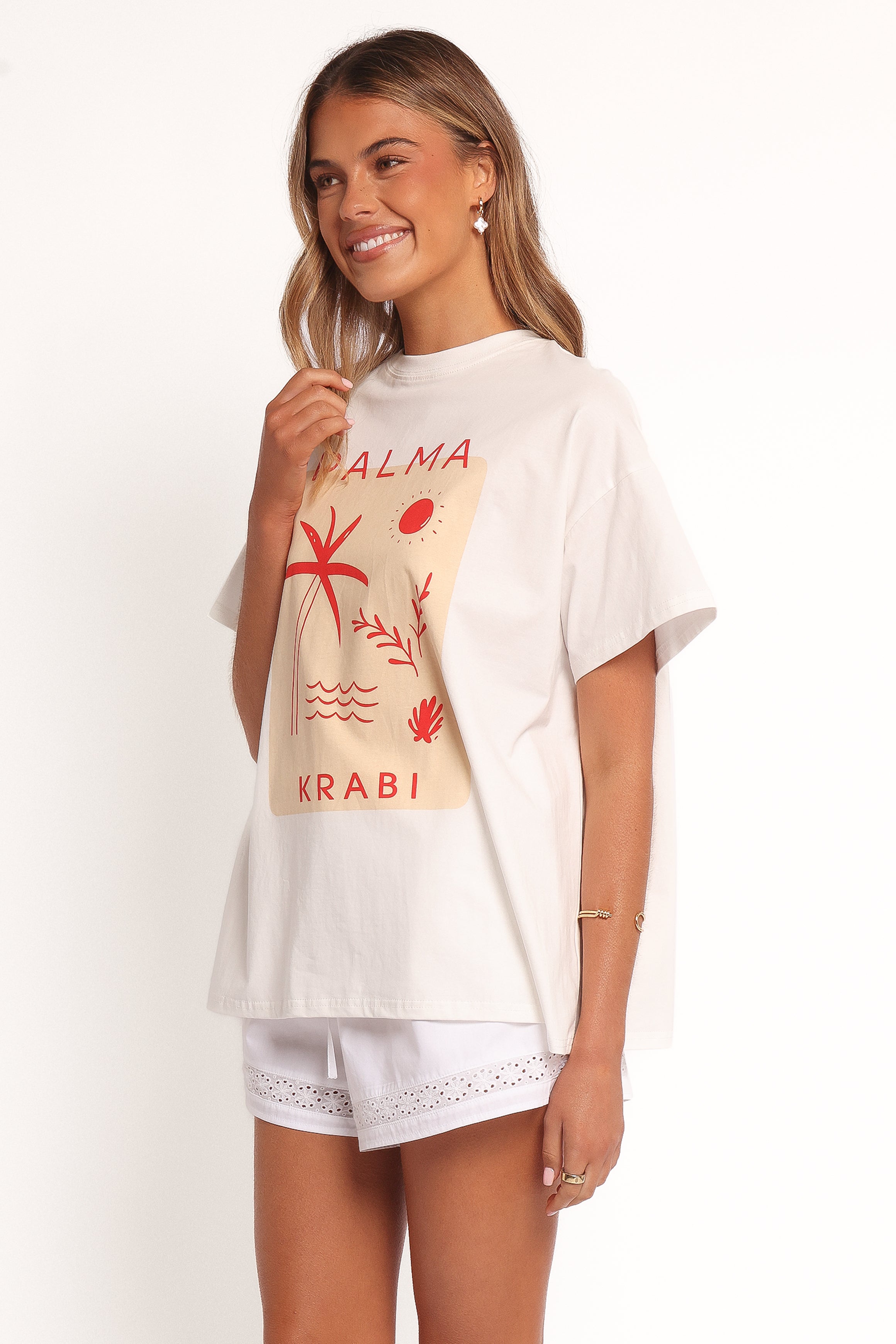 TOPS Krabi Beach Graphic Tee - White