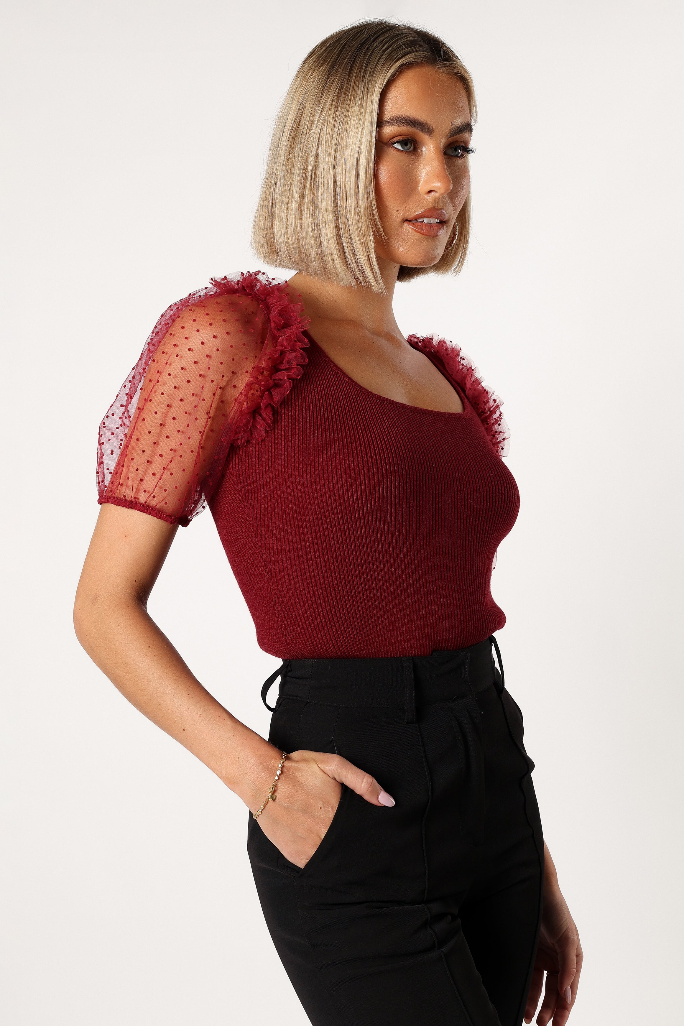 TOPS @Kristen Bodysuit - Burgundy