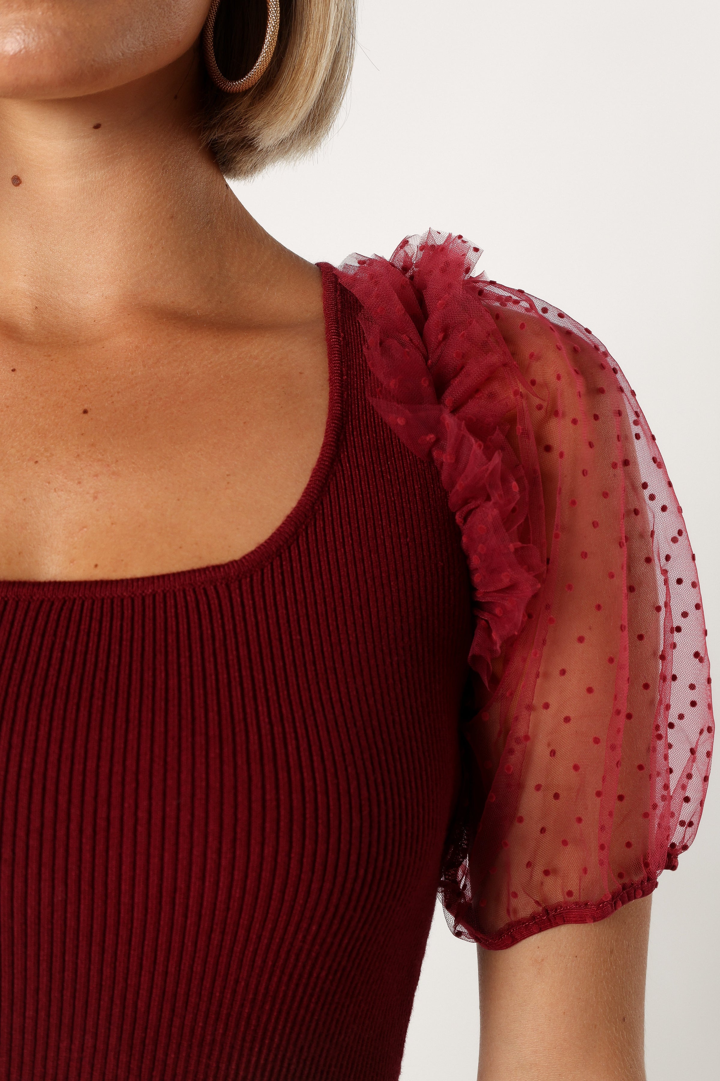 TOPS @Kristen Bodysuit - Burgundy