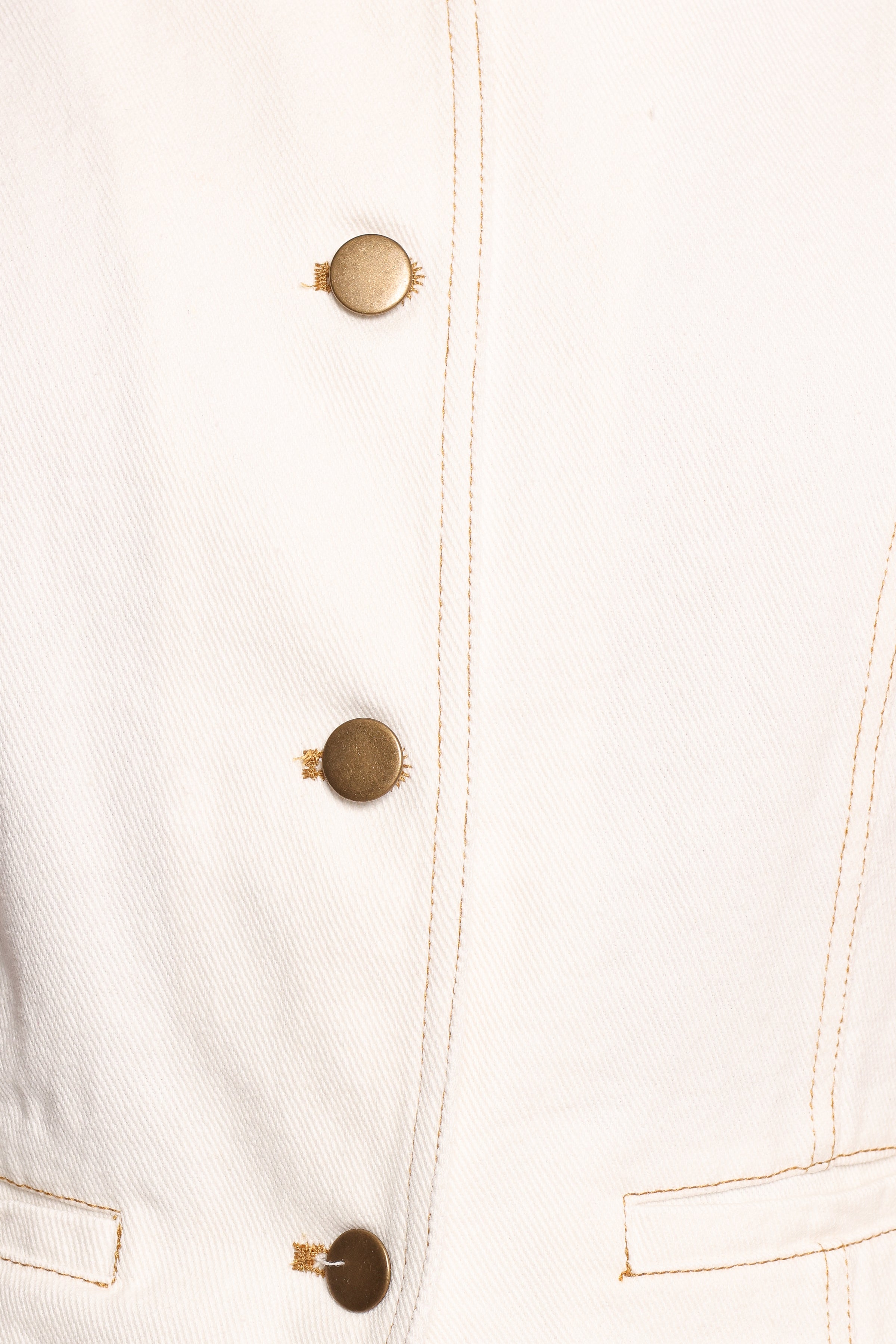 TOPS Kristy Denim Vest - White