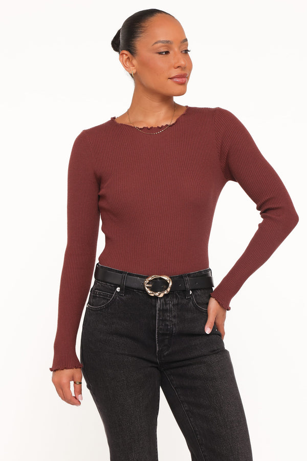TOPS Kya Knit Top - Chocolate