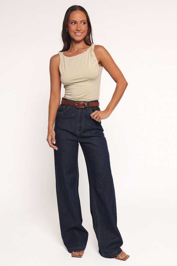 TOPS Lainey Twist Knit Top - Sage