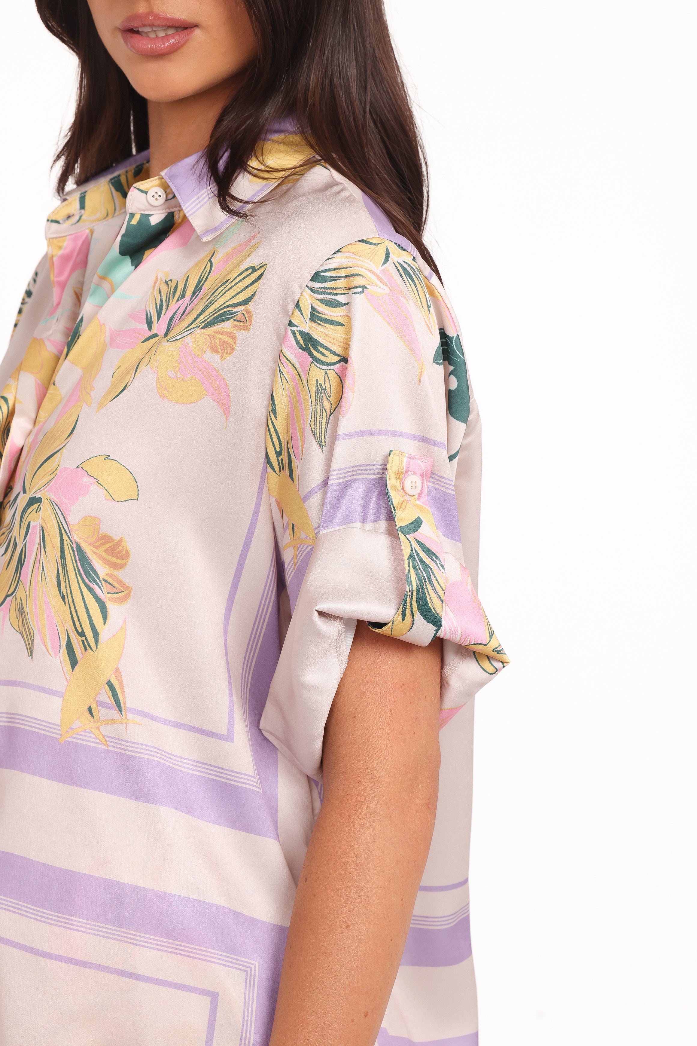 TOPS Lara Shirt - Lavender Print
