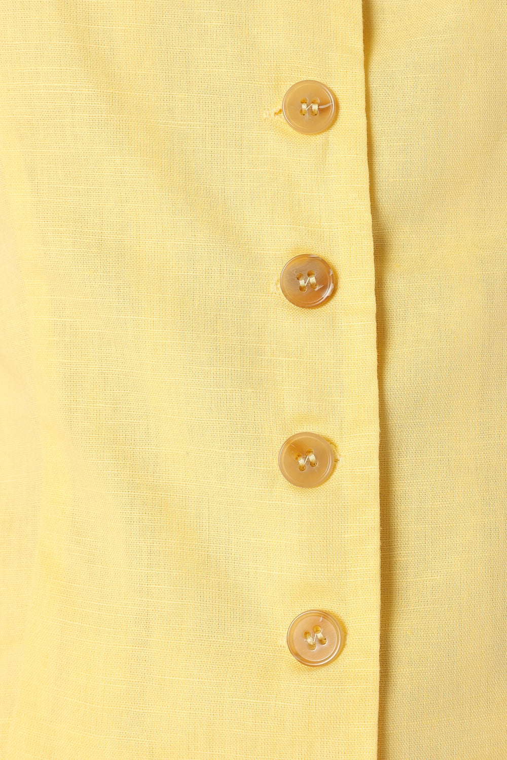 Laurent Button Through Top - Butter Yellow - Petal & Pup