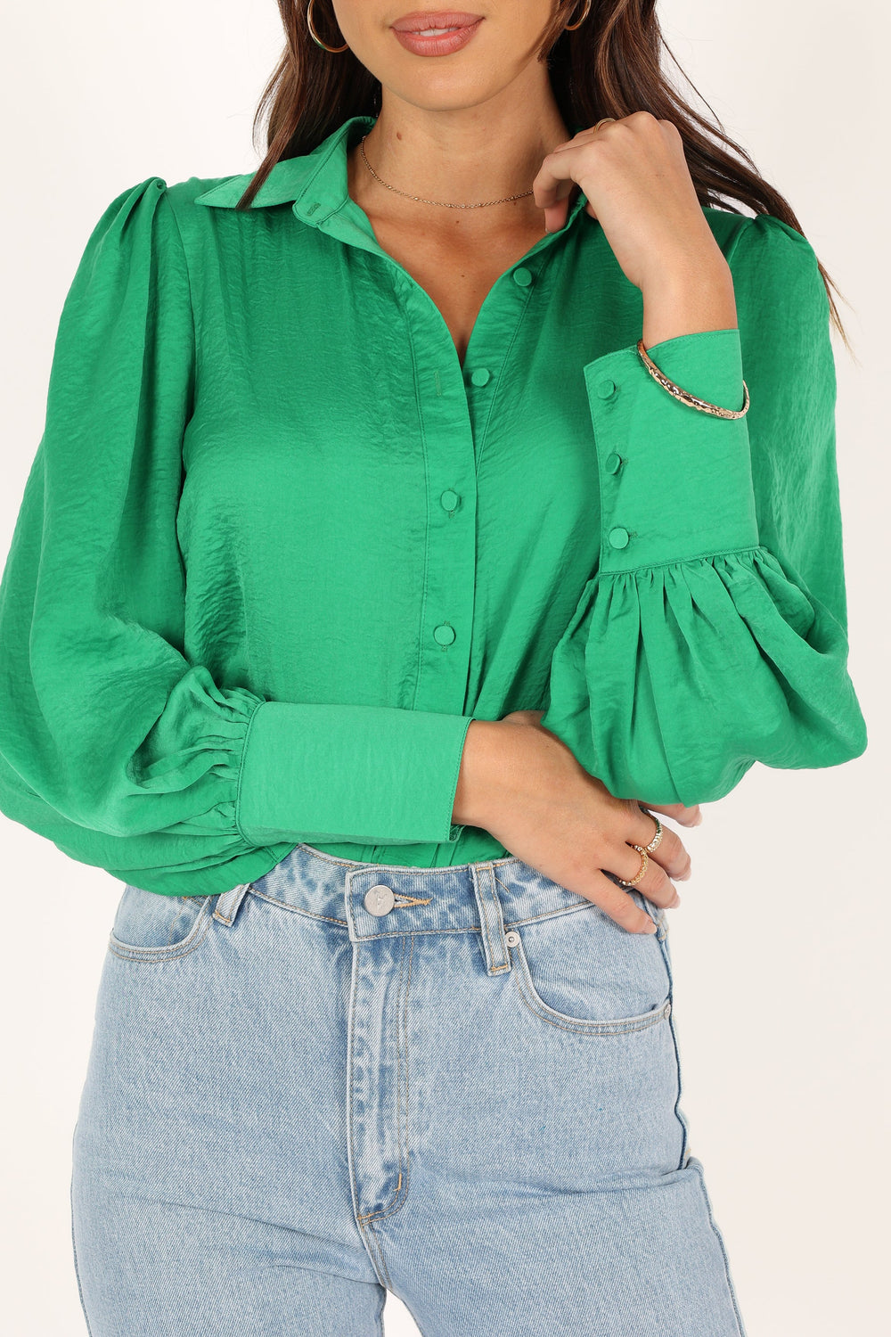 Lenora Shirt - Green - Petal & Pup