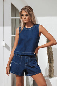 TOPS Levi Top - Dark Denim