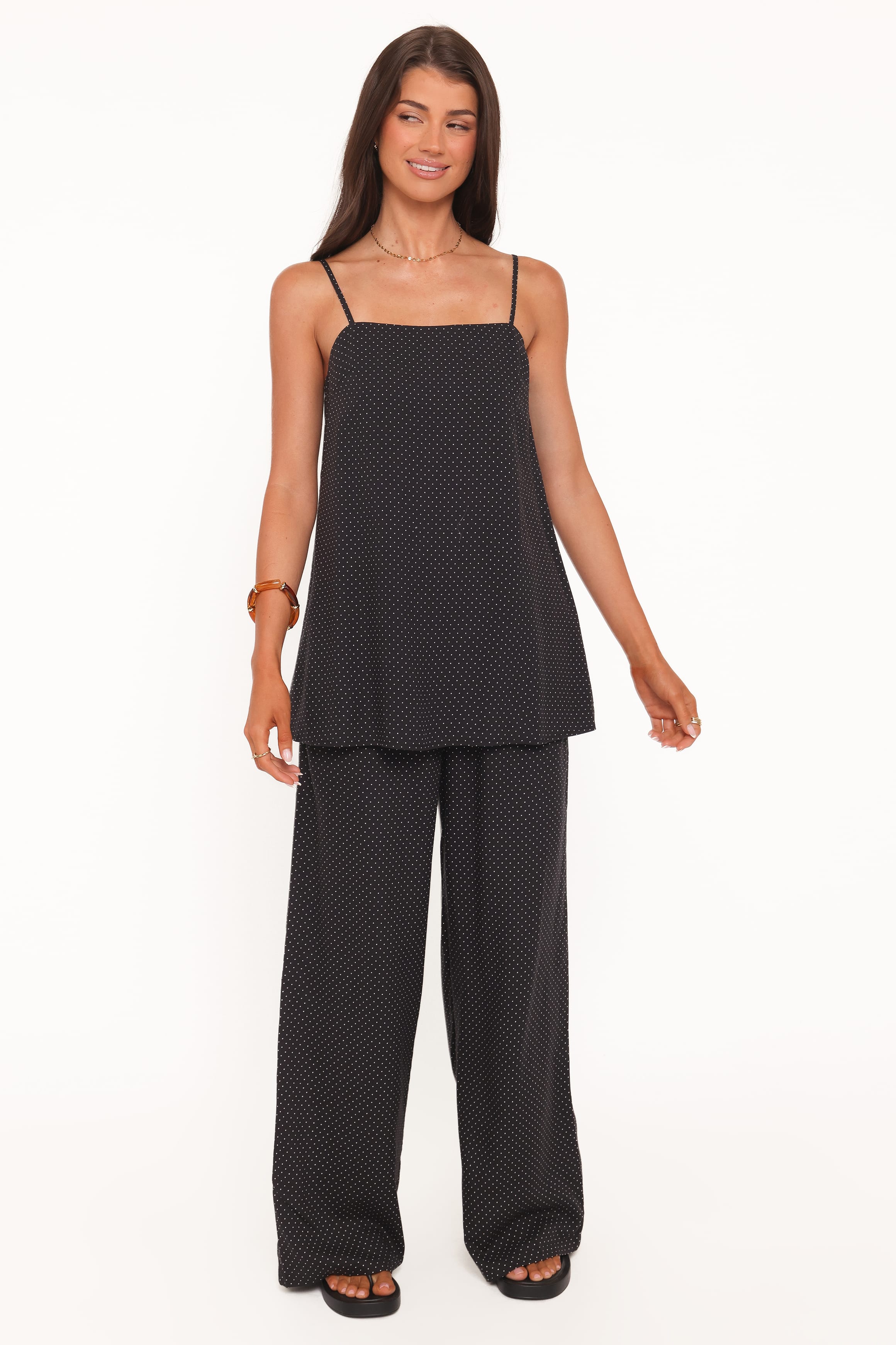 TOPS Lexi Top - Black Polkadot
