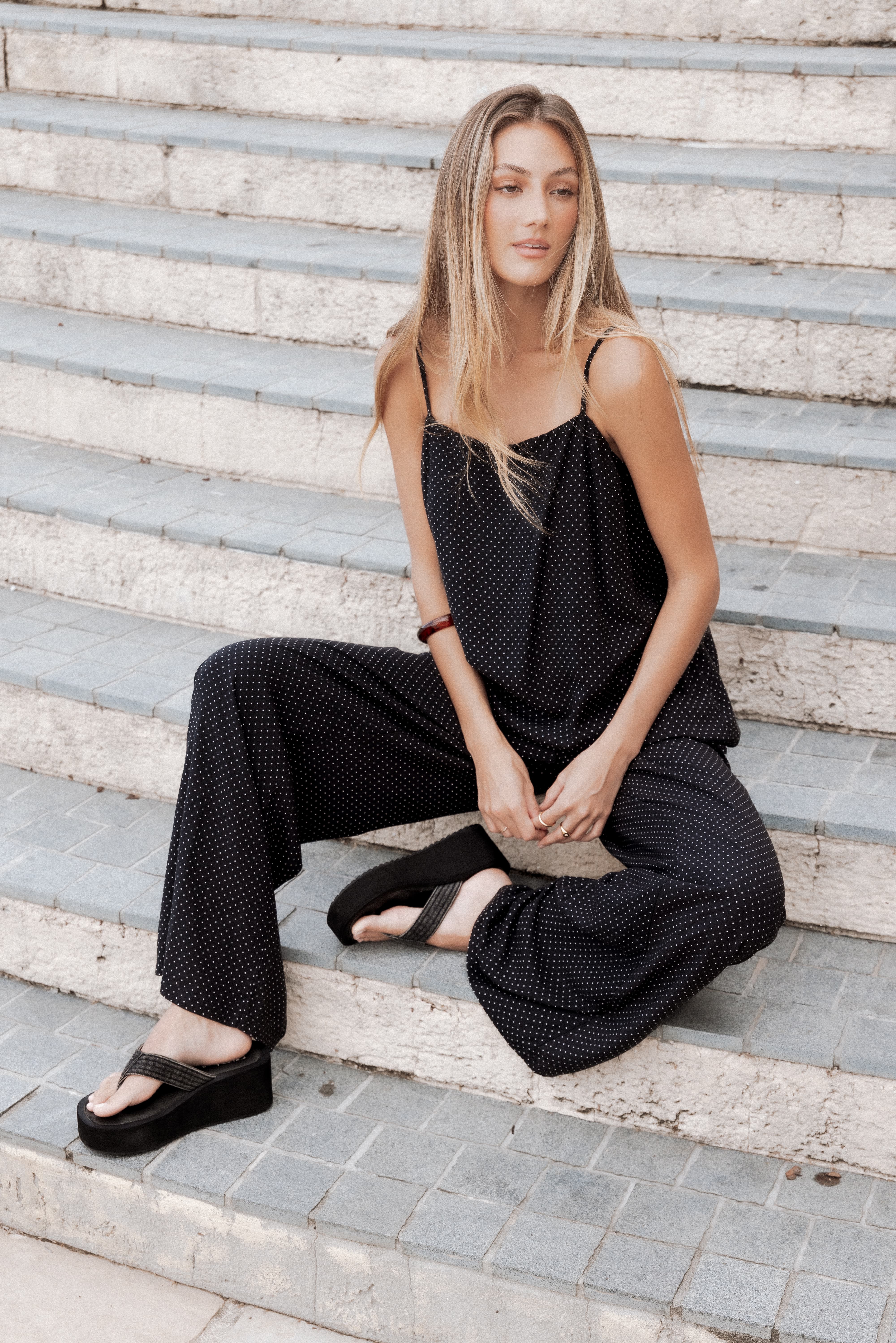 TOPS Lexi Top - Black Polkadot