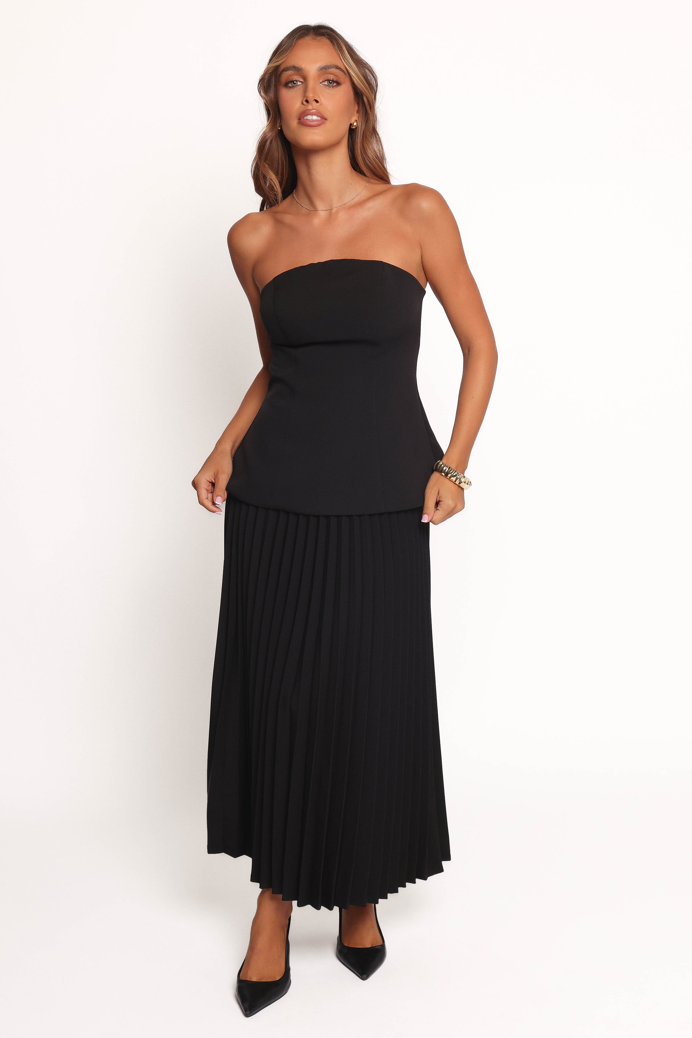TOPS Liliana Strapless Top - Black