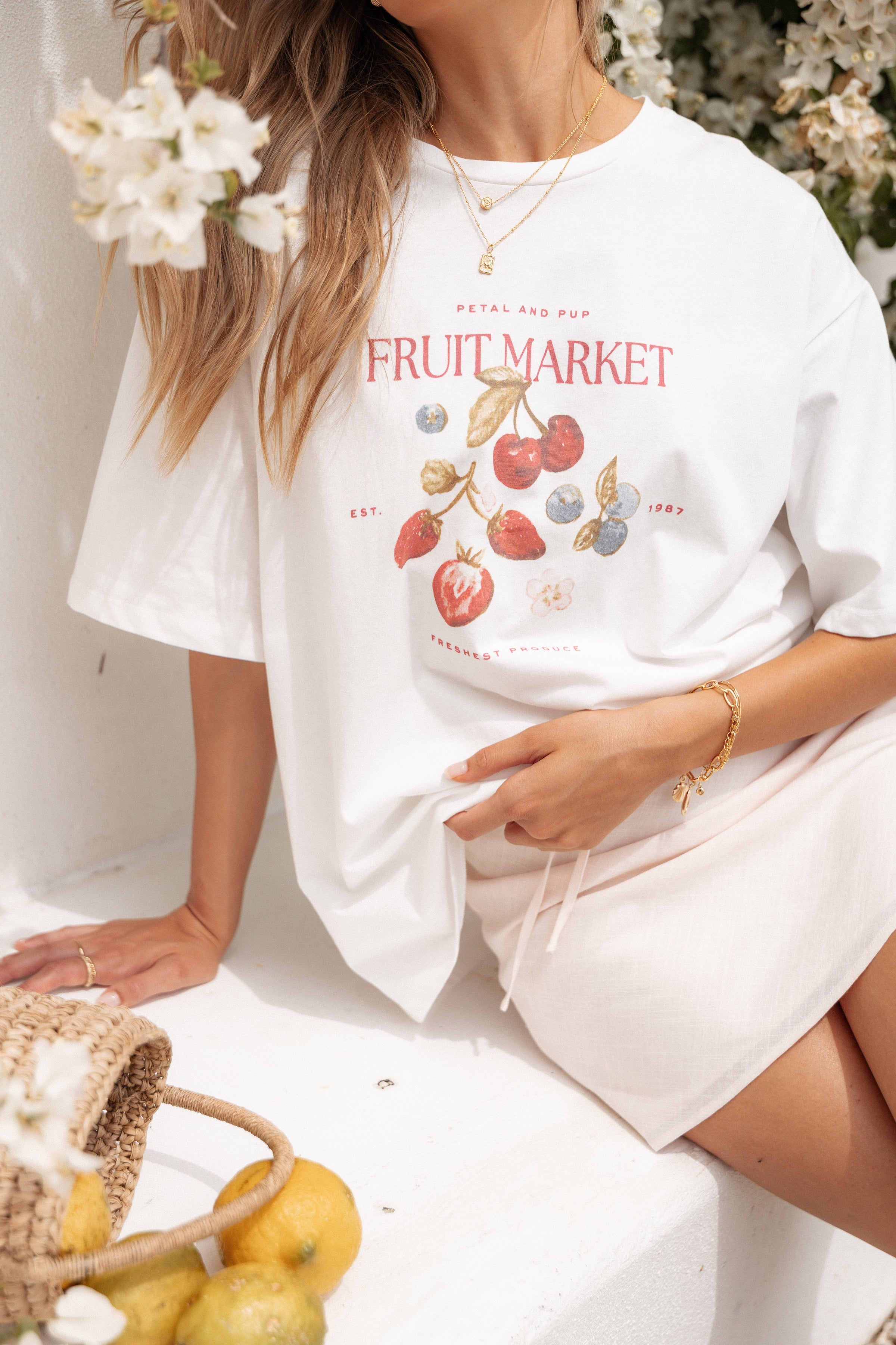 TOPS Loa Graphic Tee - White