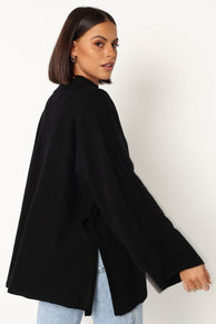 TOPS @Lorie Knit Top - Black