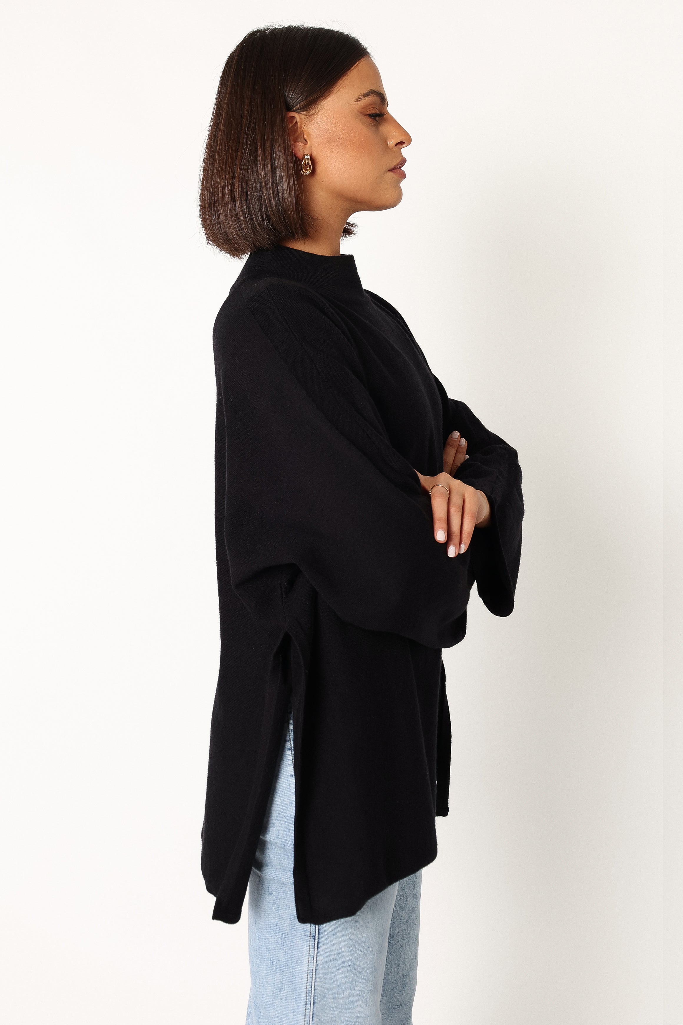 TOPS @Lorie Knit Top - Black