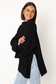 TOPS @Lorie Knit Top - Black