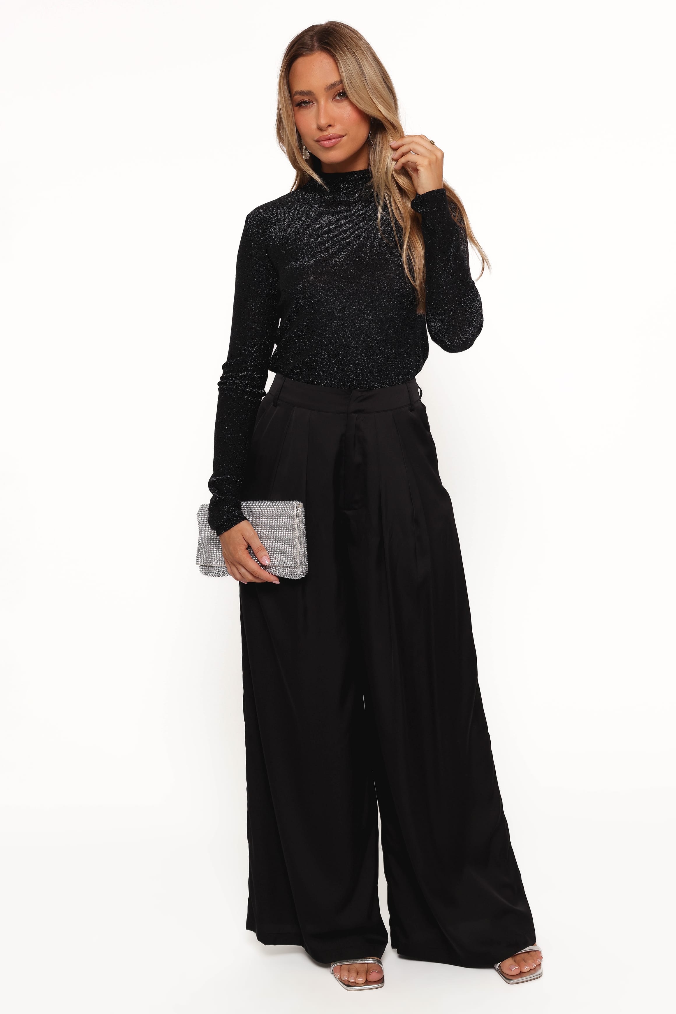 TOPS Lovie Turtleneck Top - Black