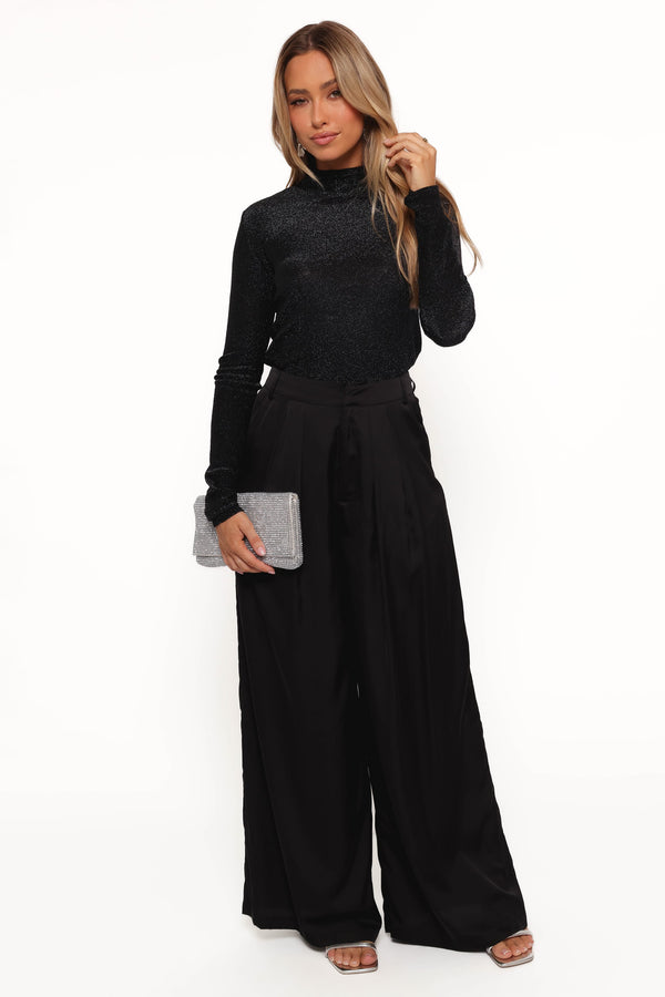 TOPS Lovie Turtleneck Top - Black