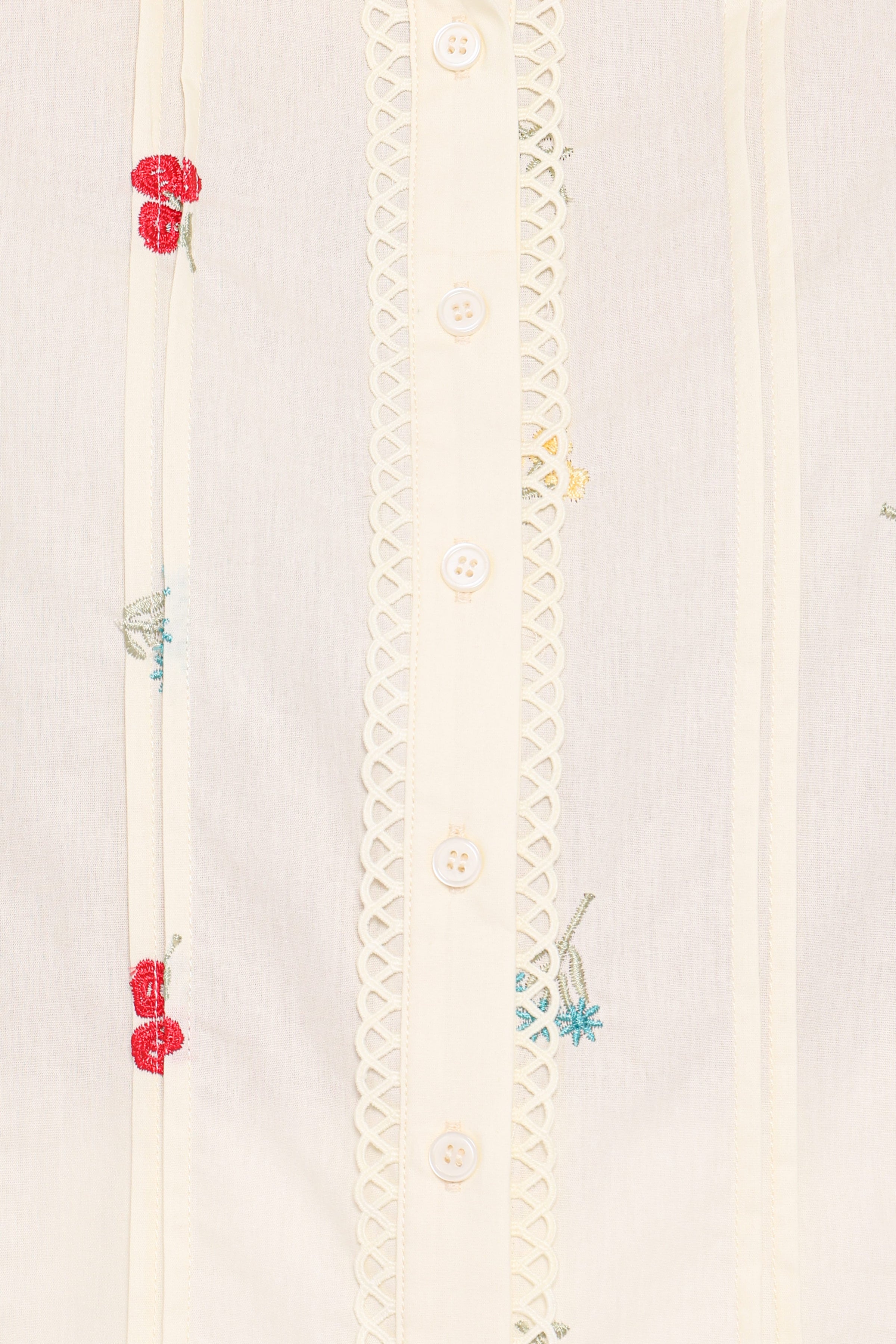 TOPS Lucile Embroidered Shirt - Light Yellow