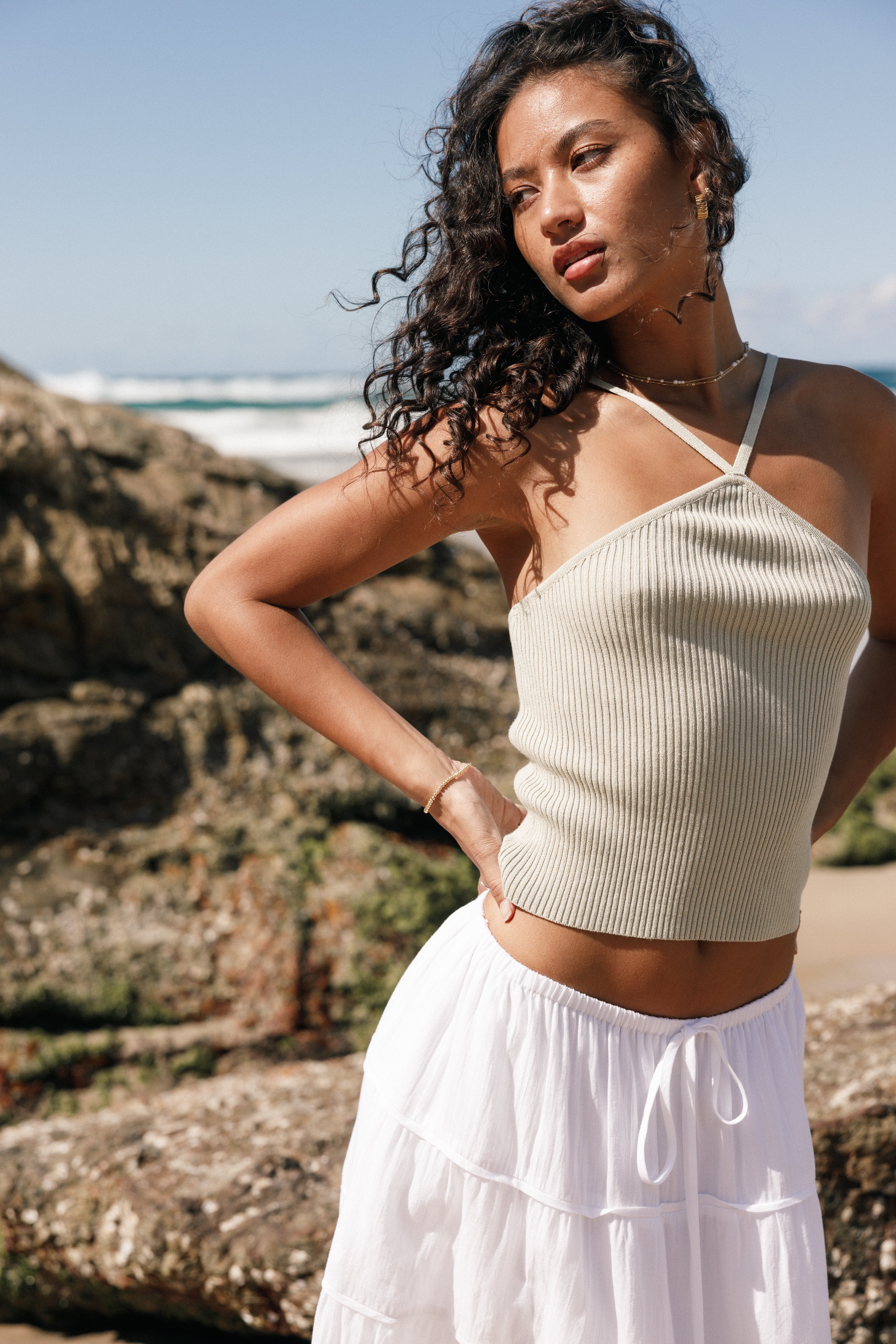 TOPS Lyles Knit Top - Avocado