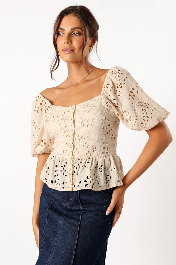 TOPS @Madie Top - Beige