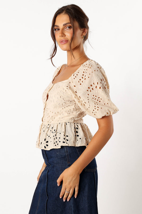 TOPS @Madie Top - Beige