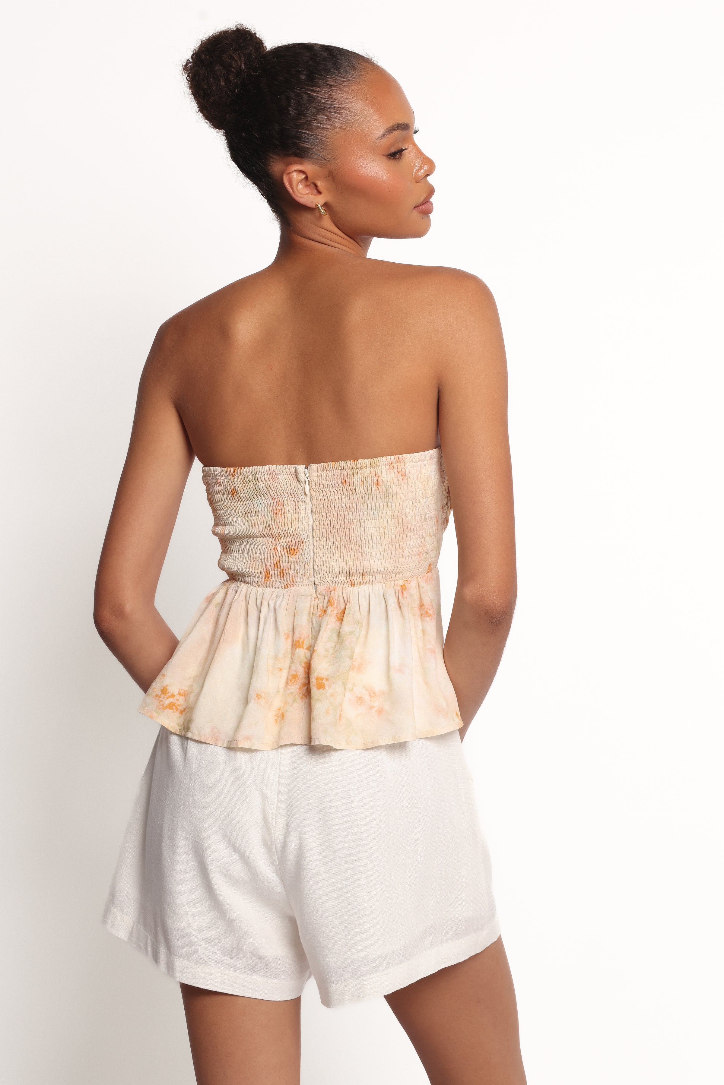 TOPS Maia Strapless Top - Floral