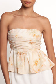 TOPS Maia Strapless Top - Floral