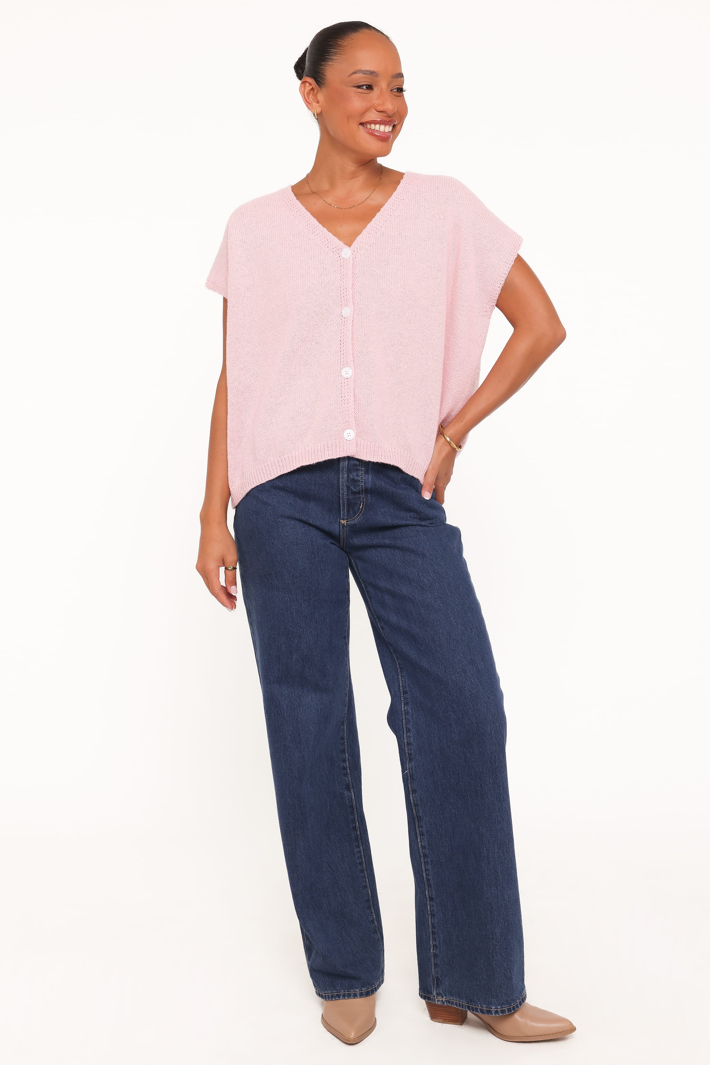 TOPS Mariana Knit Vest - Pink