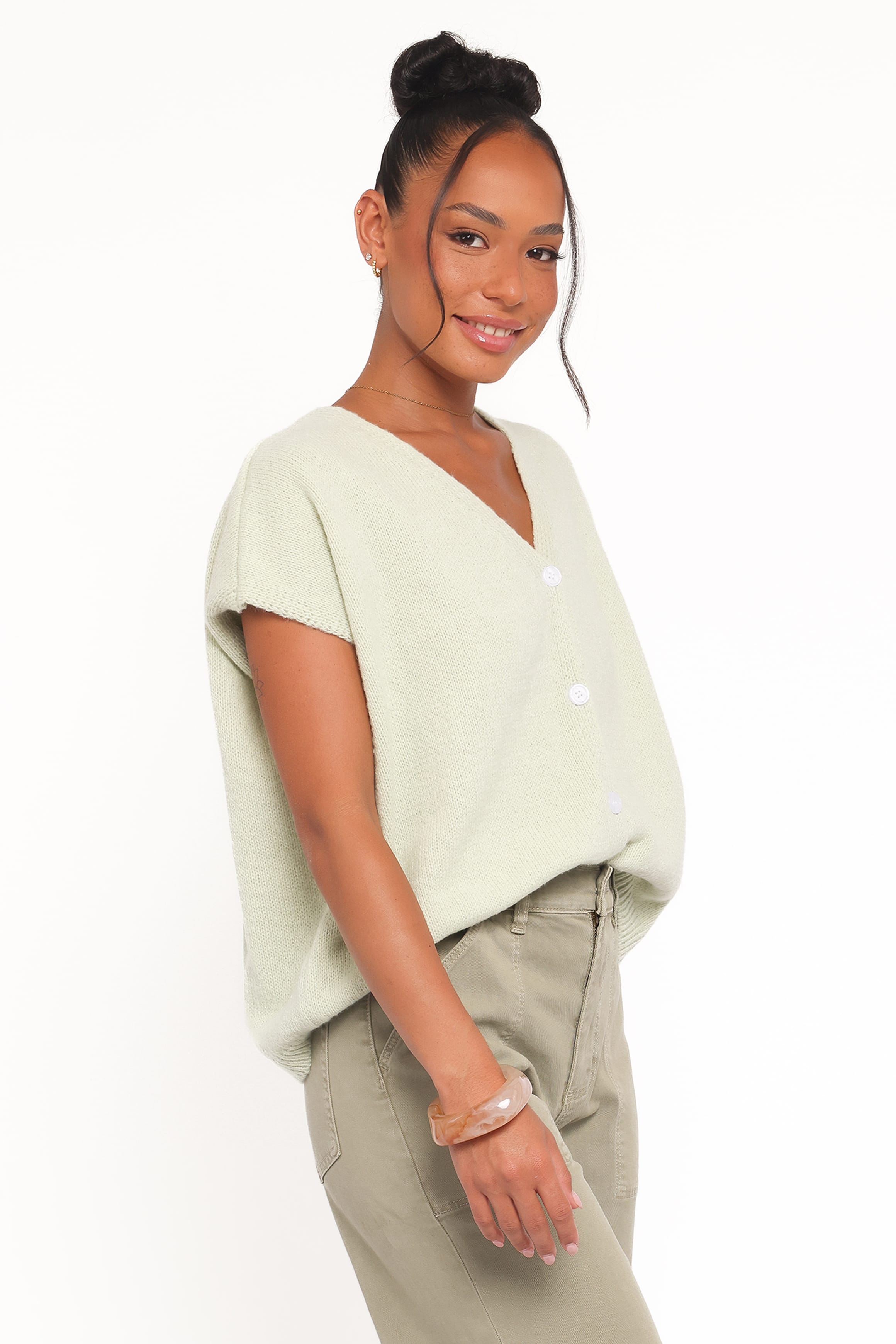 TOPS Mariana Knit Vest - Sage