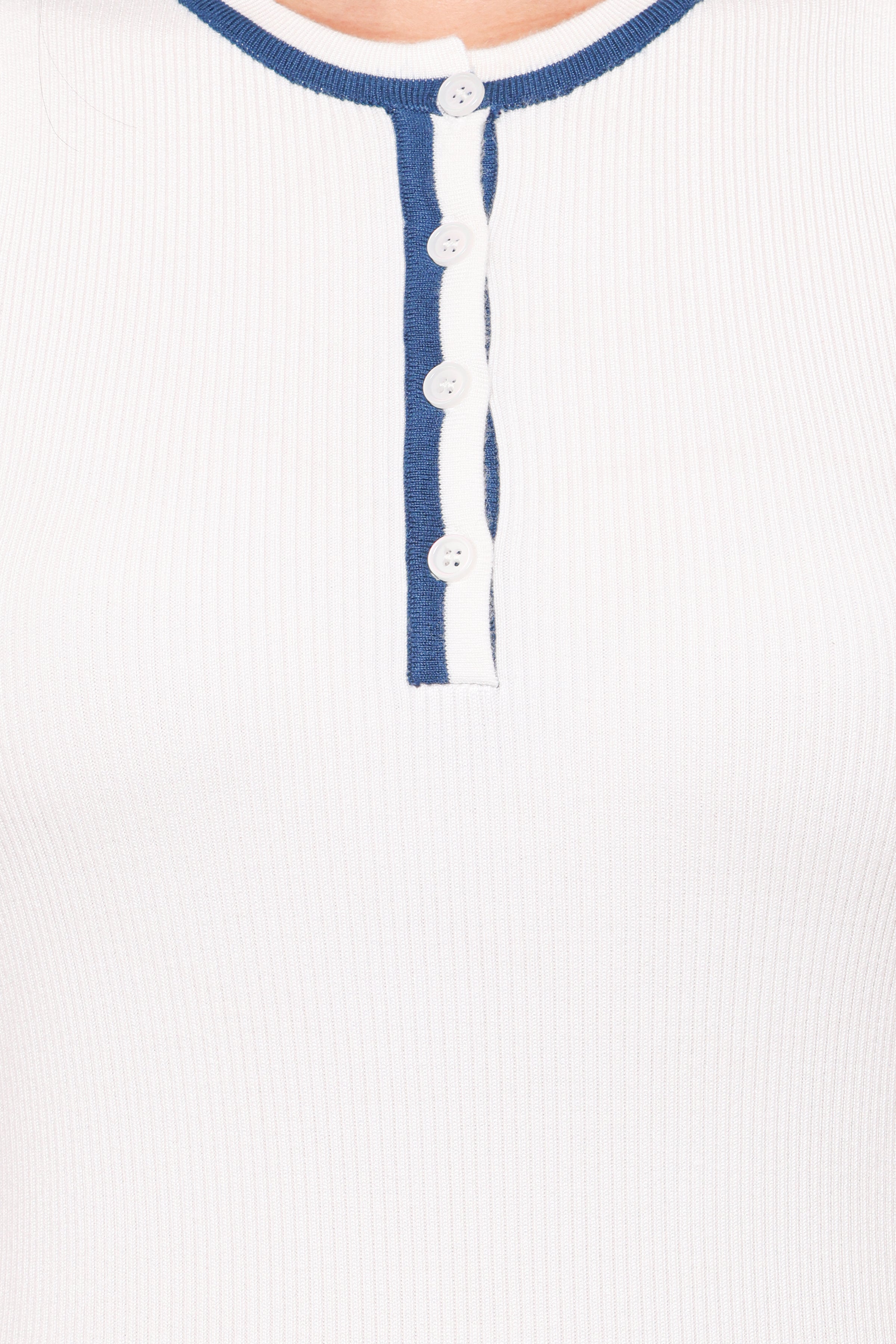 TOPS Marion Henley Knitted Tank Top - White