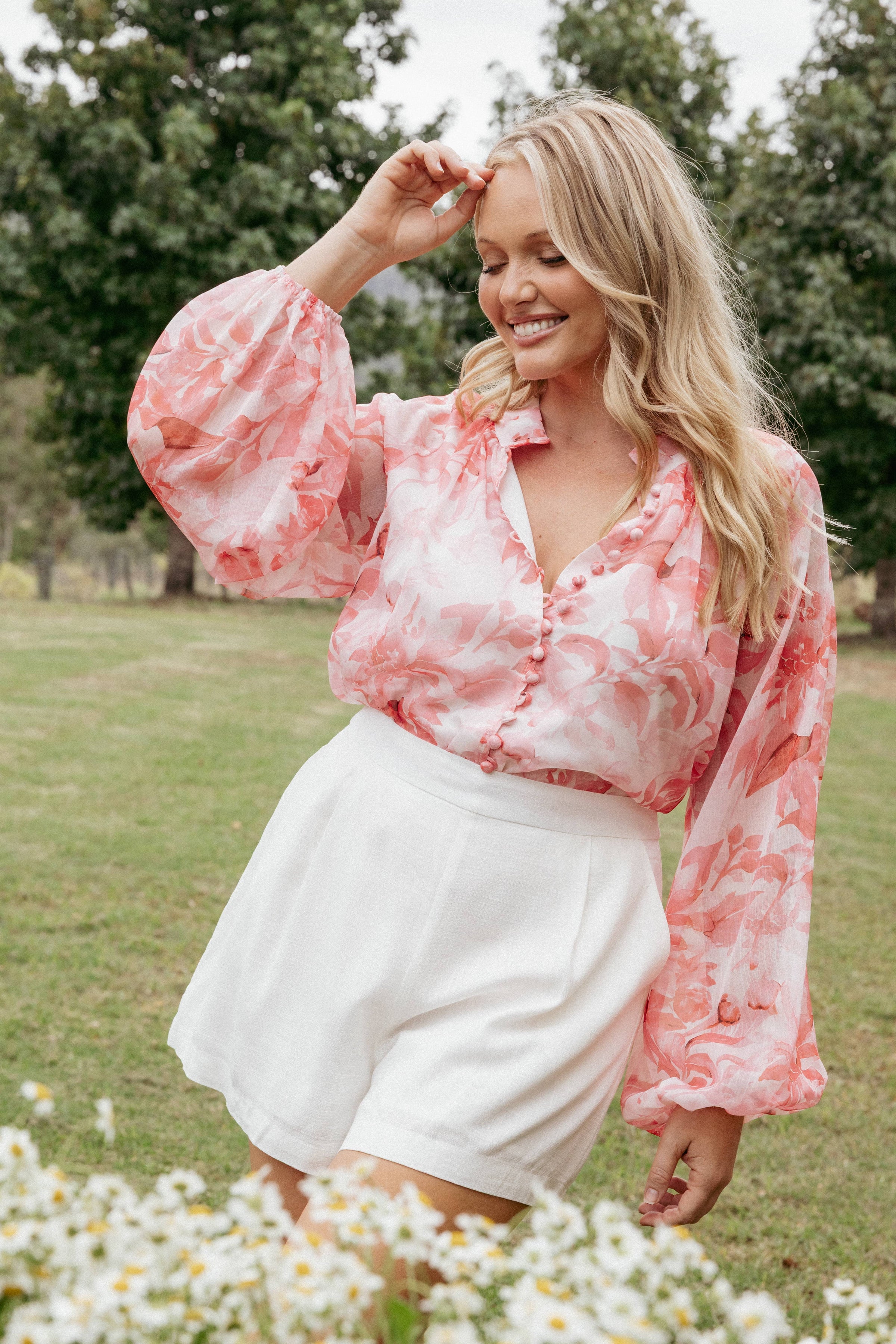TOPS Marni Top - Pink Floral