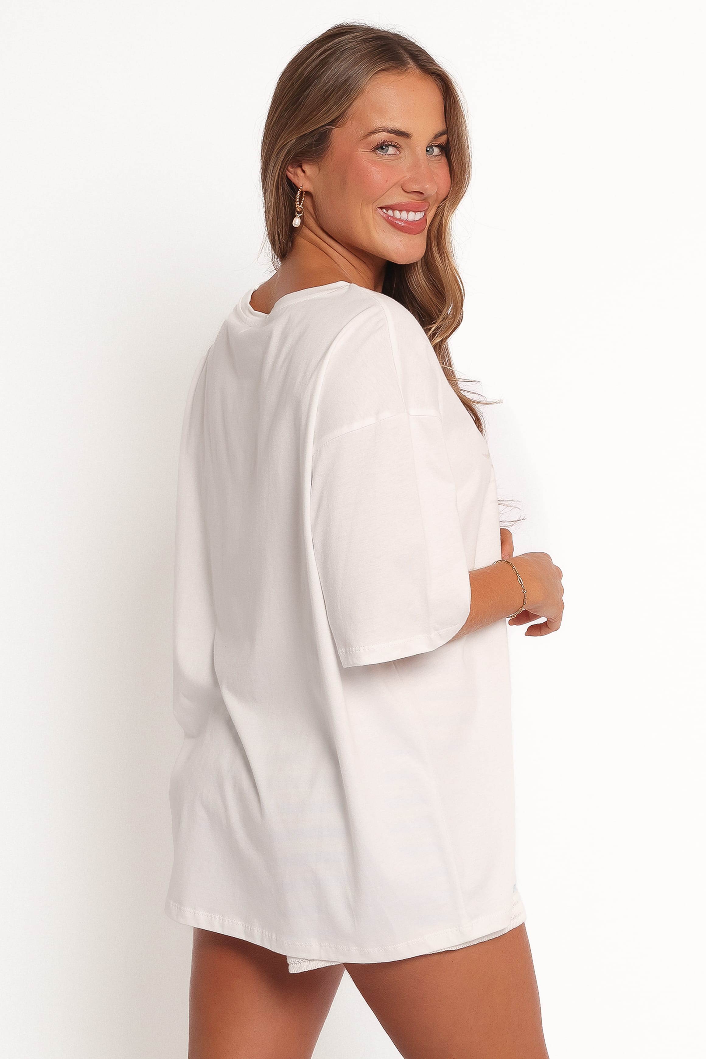 TOPS Mia Graphic Tee - Golden Hour
