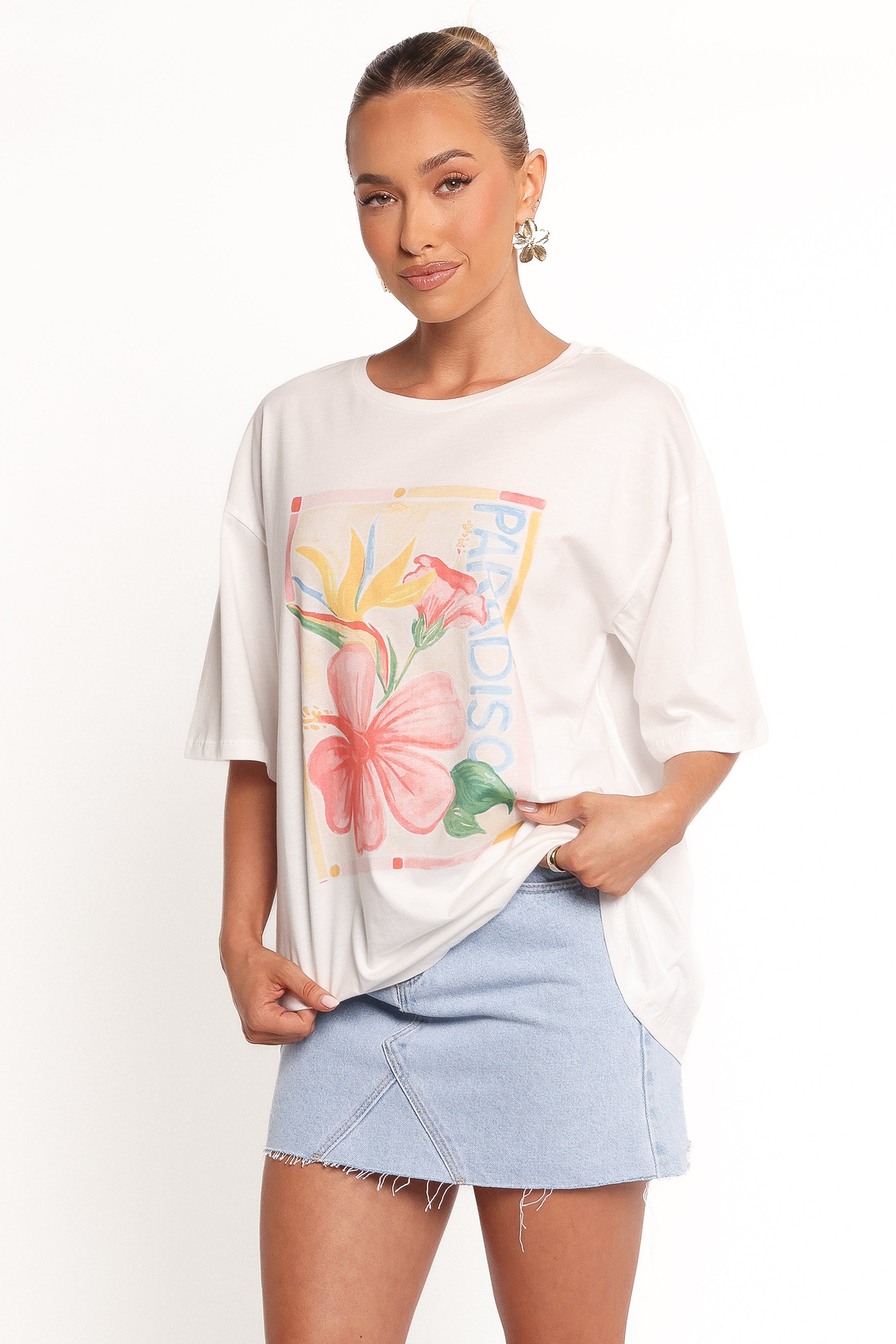 TOPS Mia Graphic Tee - Paradiso