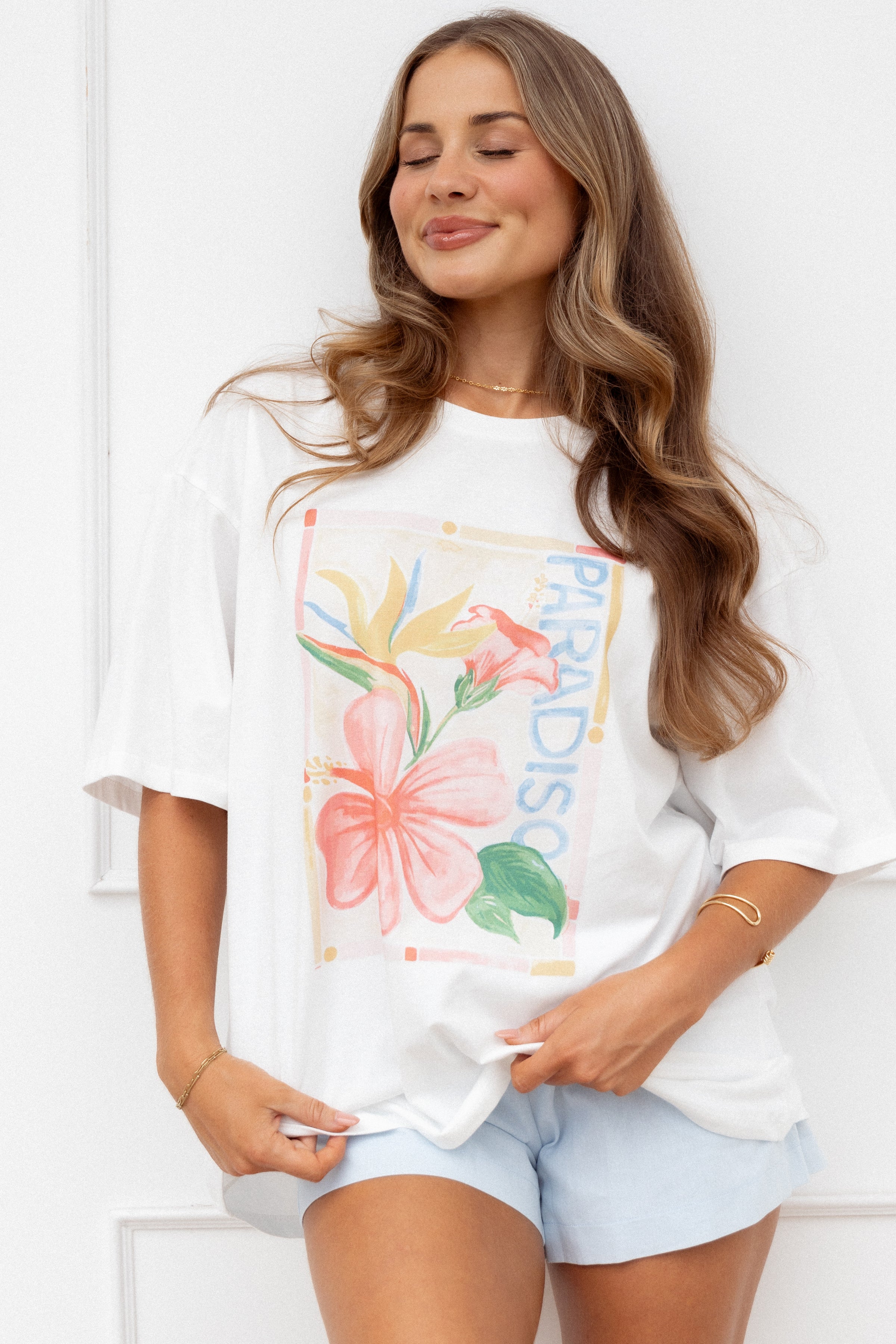 TOPS Mia Graphic Tee - Paradiso